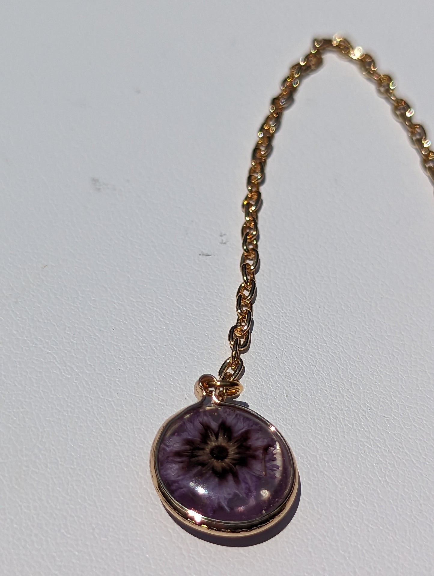 Wire-wrapped Amethyst Point Pendulum (Reiki blessed)