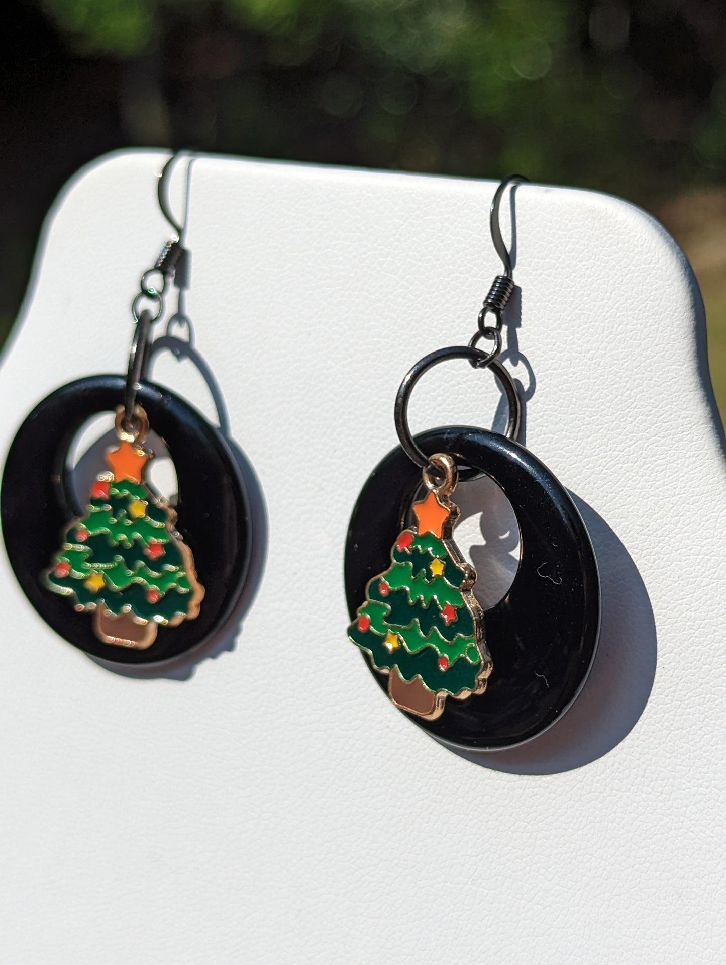 Christmas Tree Charm Earrings
