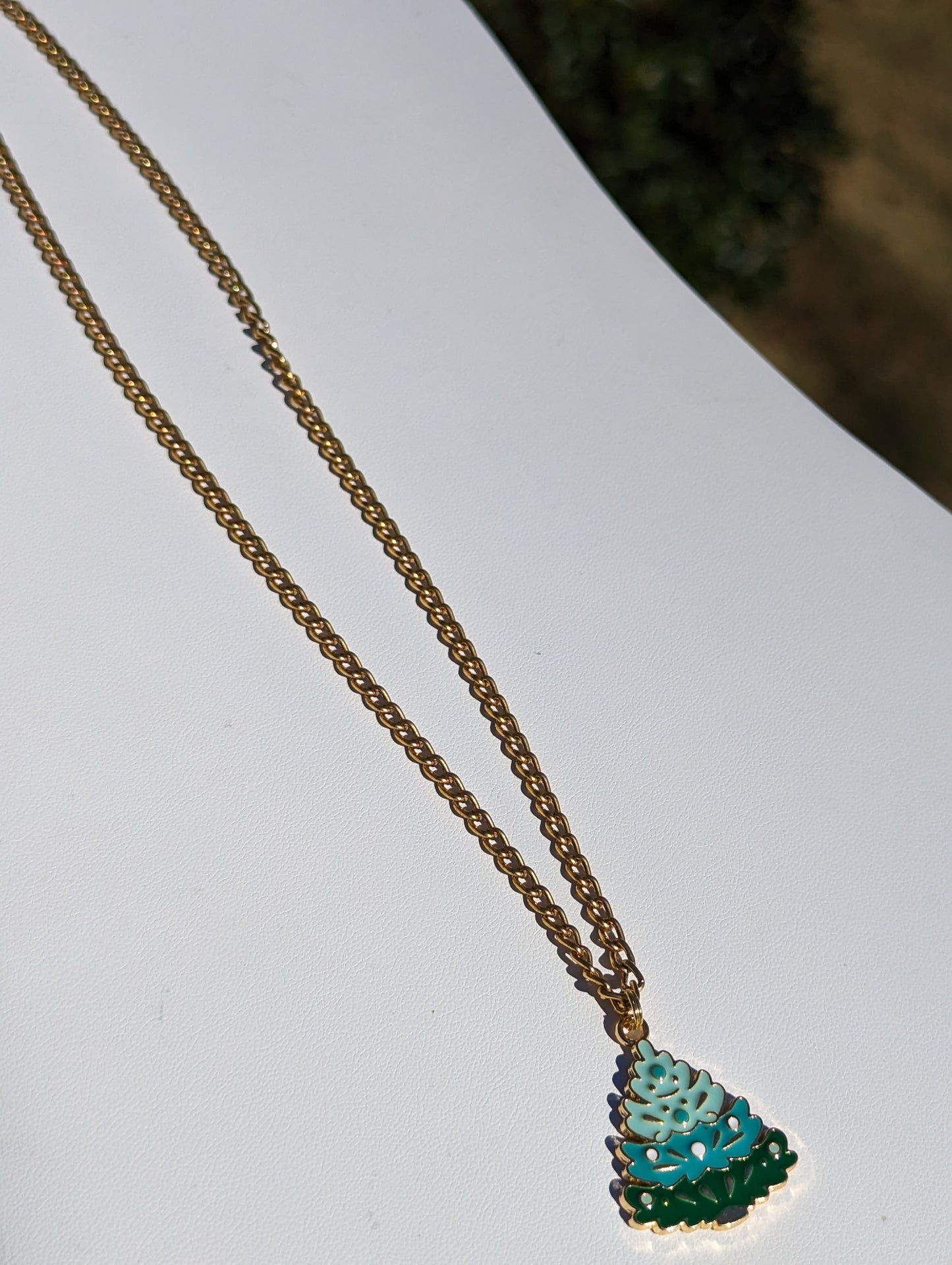 14k Gold Plated Chain with Tree Charm