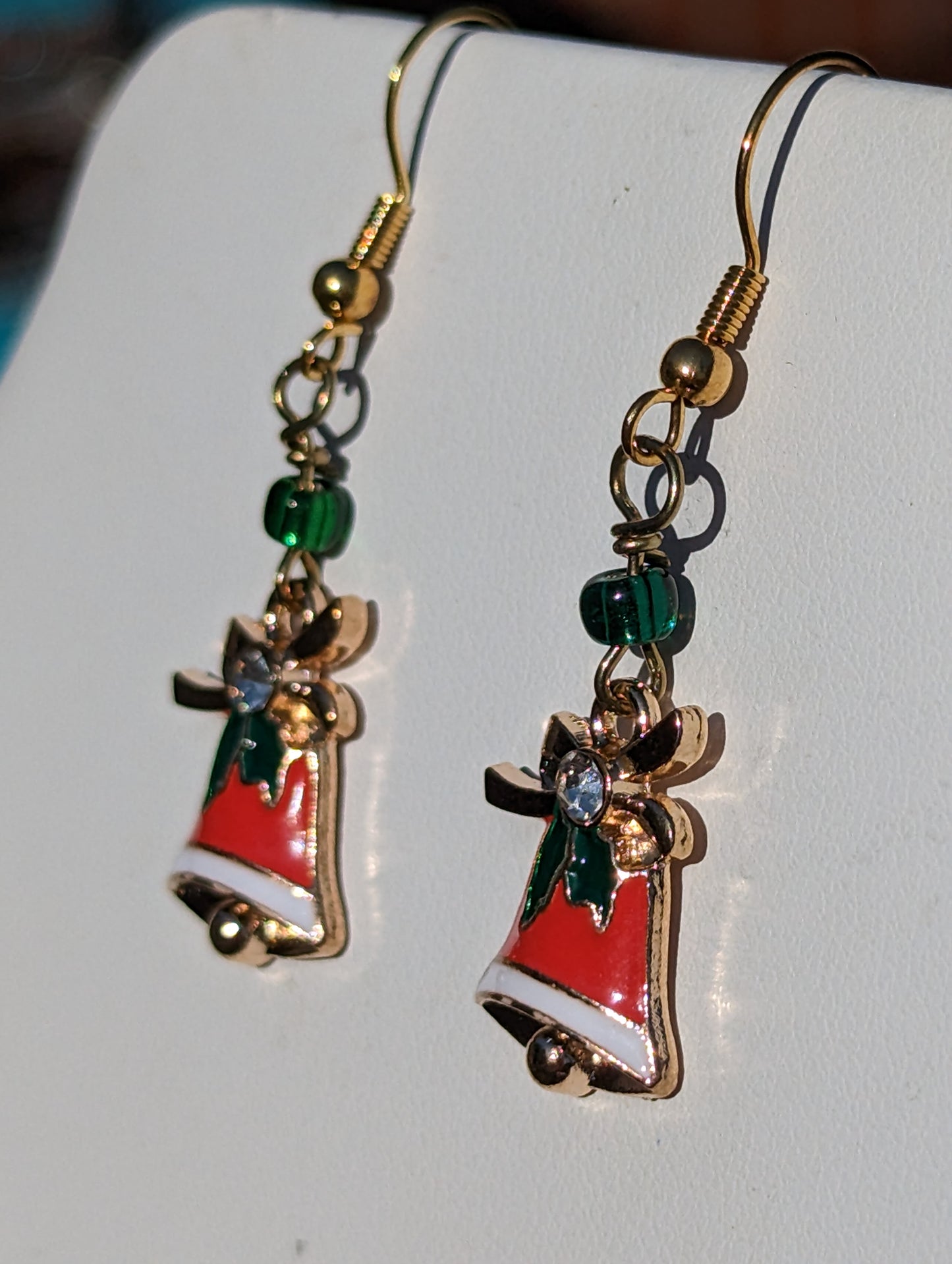 Red Bells with Holly Earrings