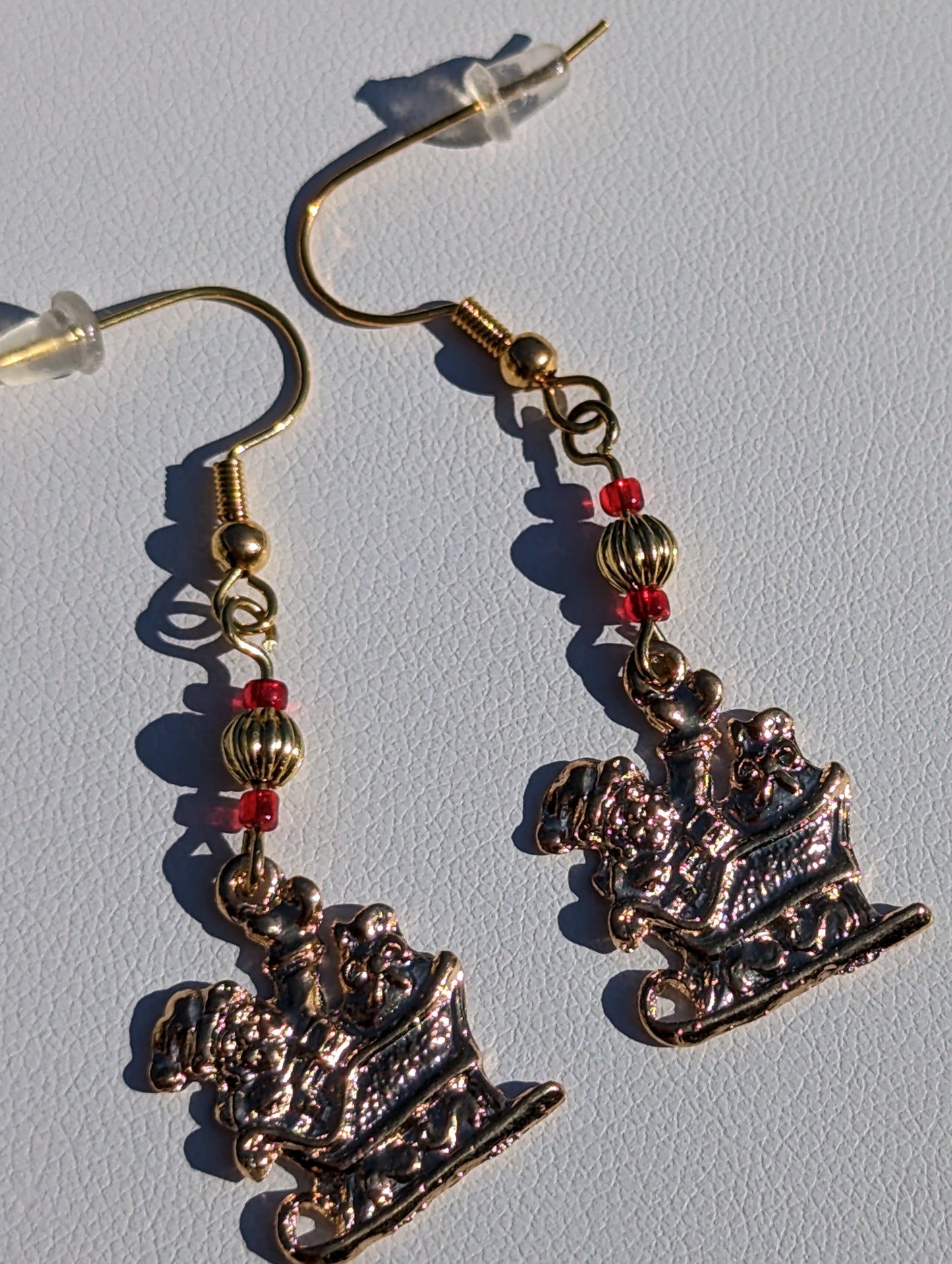 Golden Sleigh Earrings