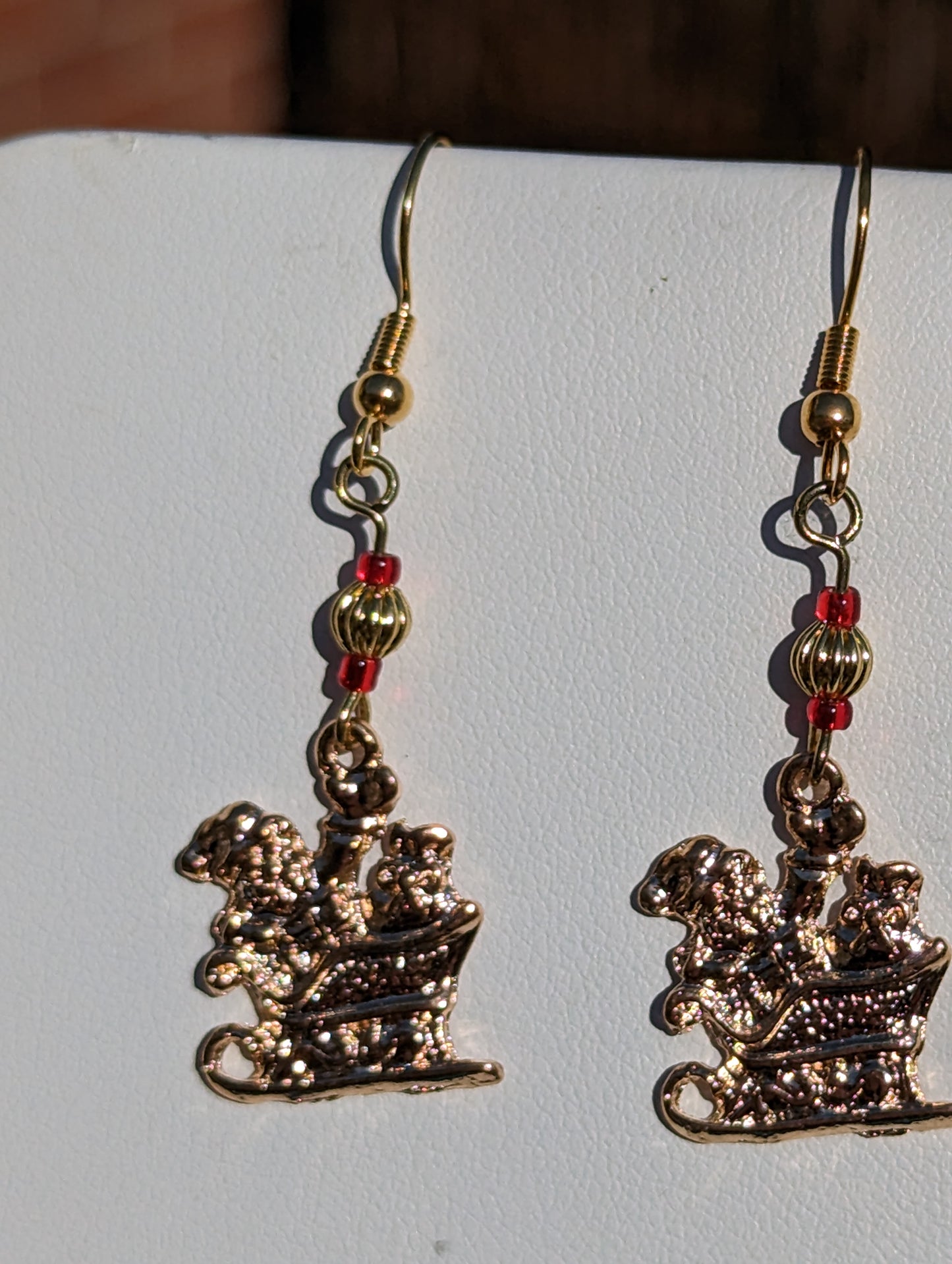 Golden Sleigh Earrings