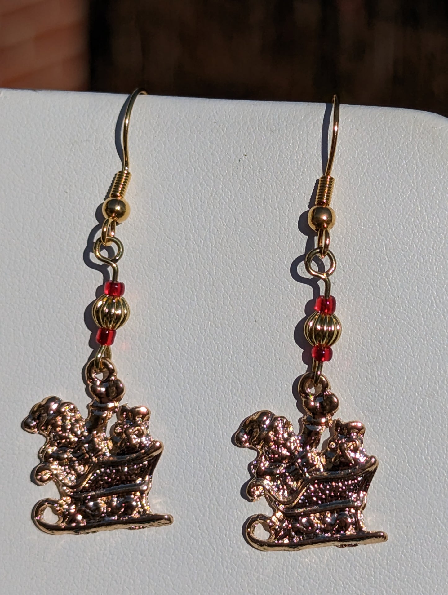 Golden Sleigh Earrings