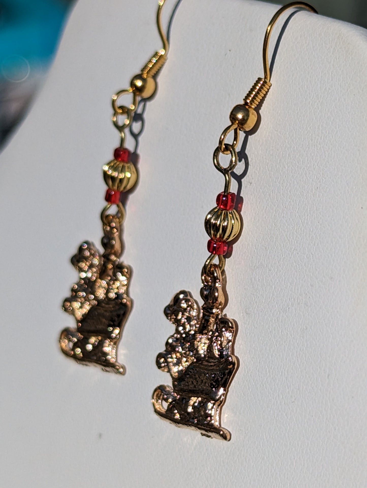 Golden Sleigh Earrings