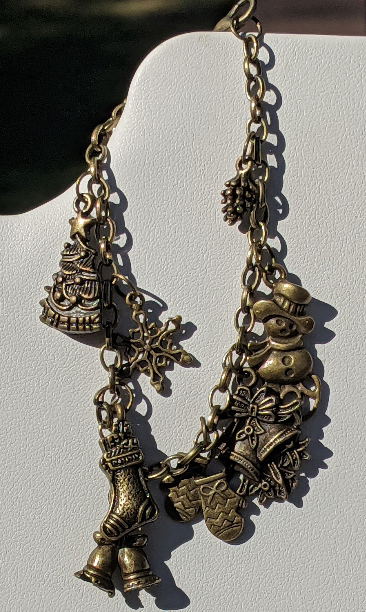 Bronze Holiday Charm Bracelet