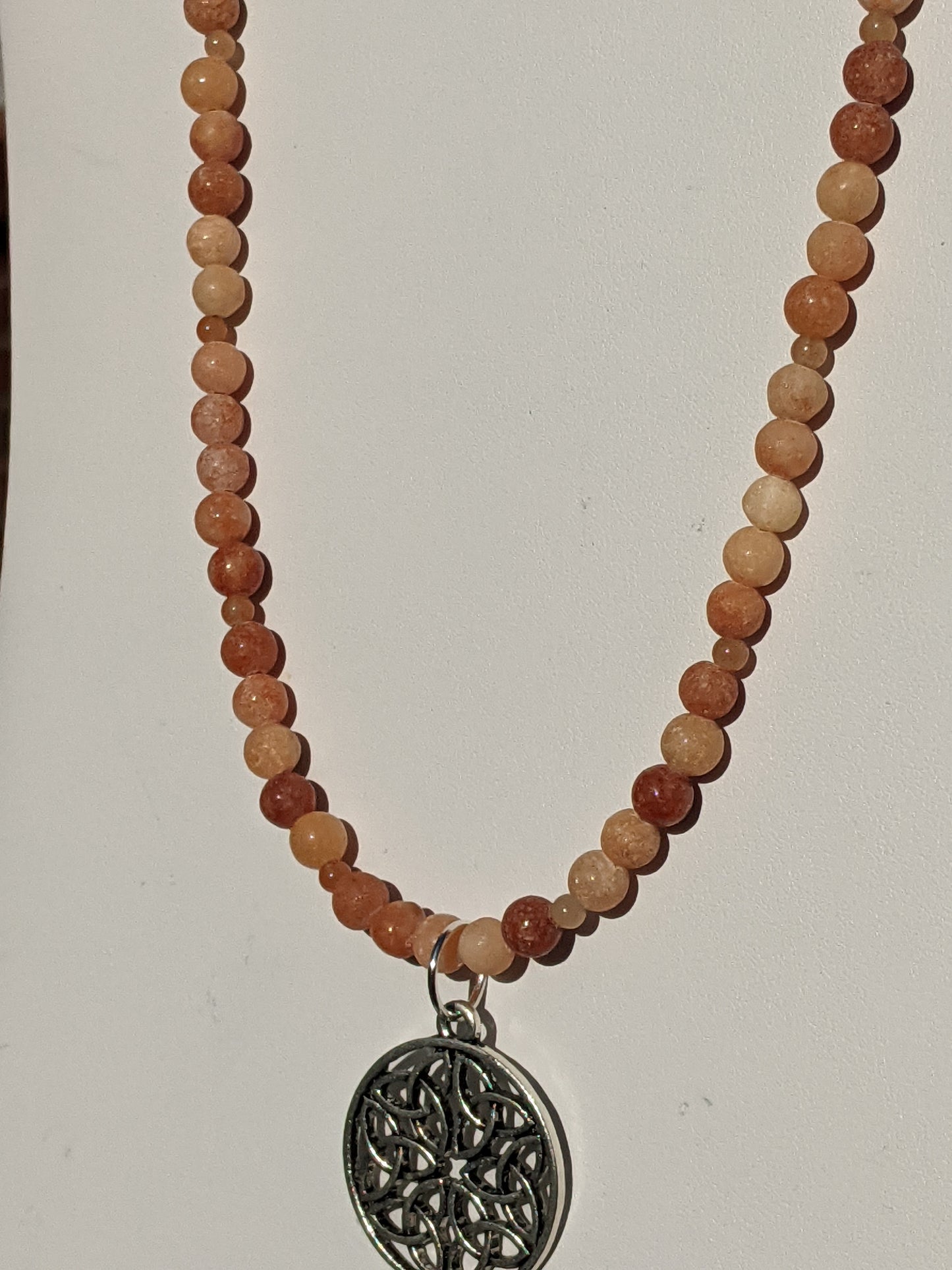 Carnelian Necklace with Celtic Triquetra Pendant