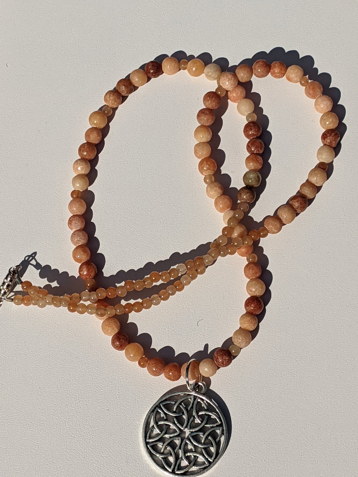 Carnelian Necklace with Celtic Triquetra Pendant