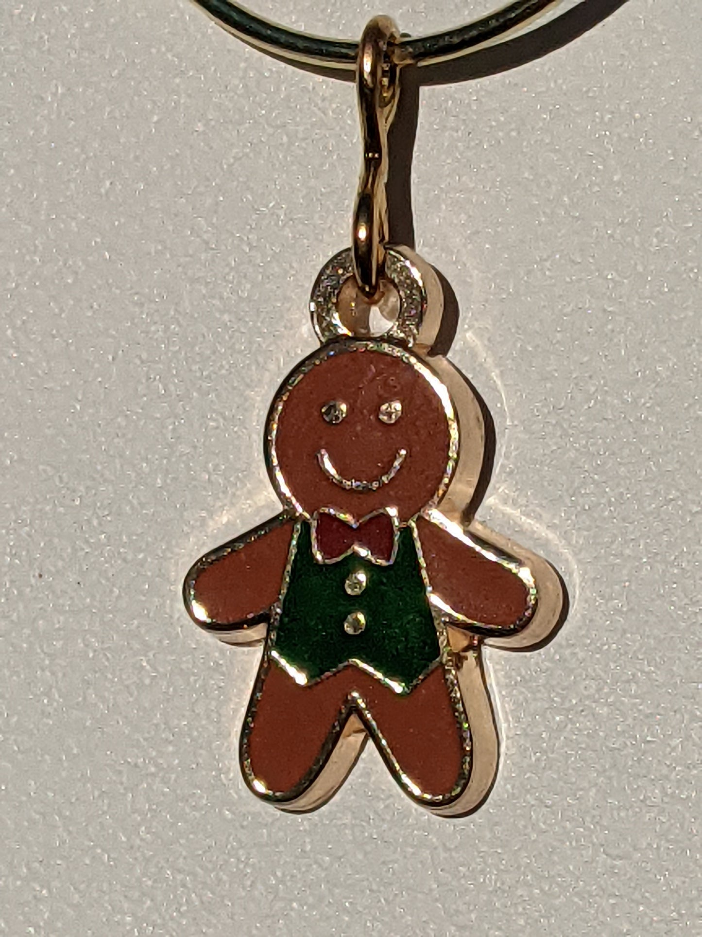 Gingerbread People Gold-tone Hoop Earrings