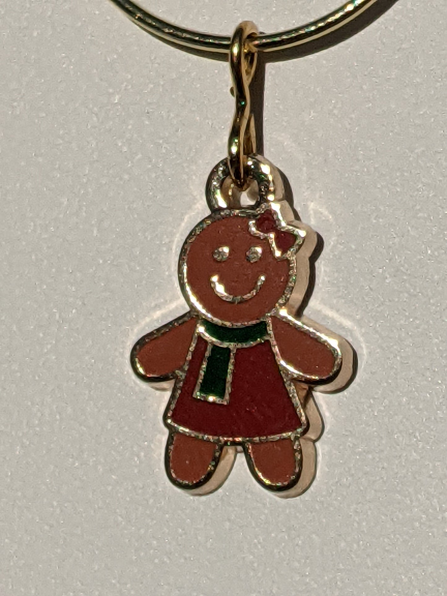 Gingerbread People Gold-tone Hoop Earrings