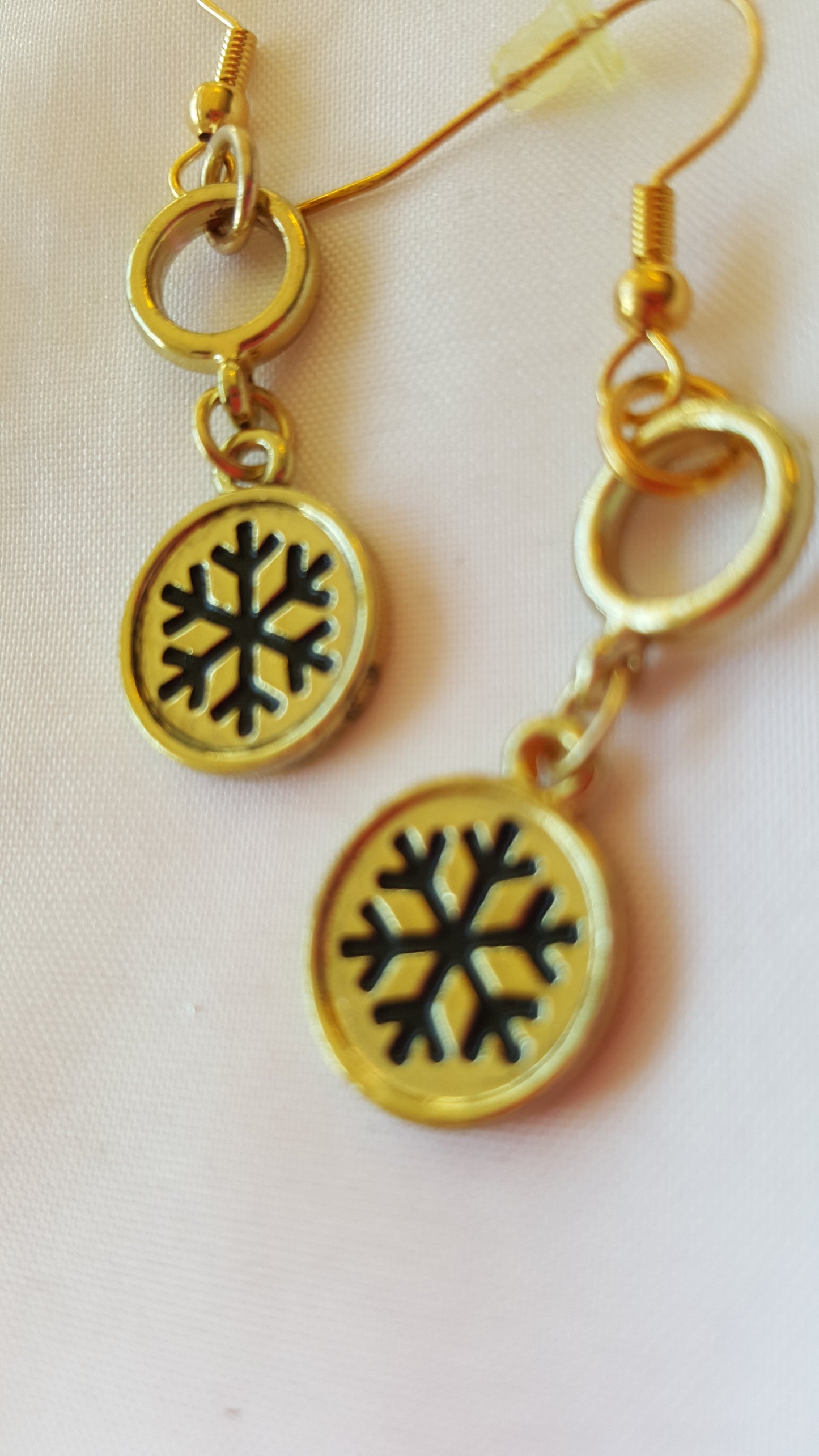 Golden Snowflake Earrings