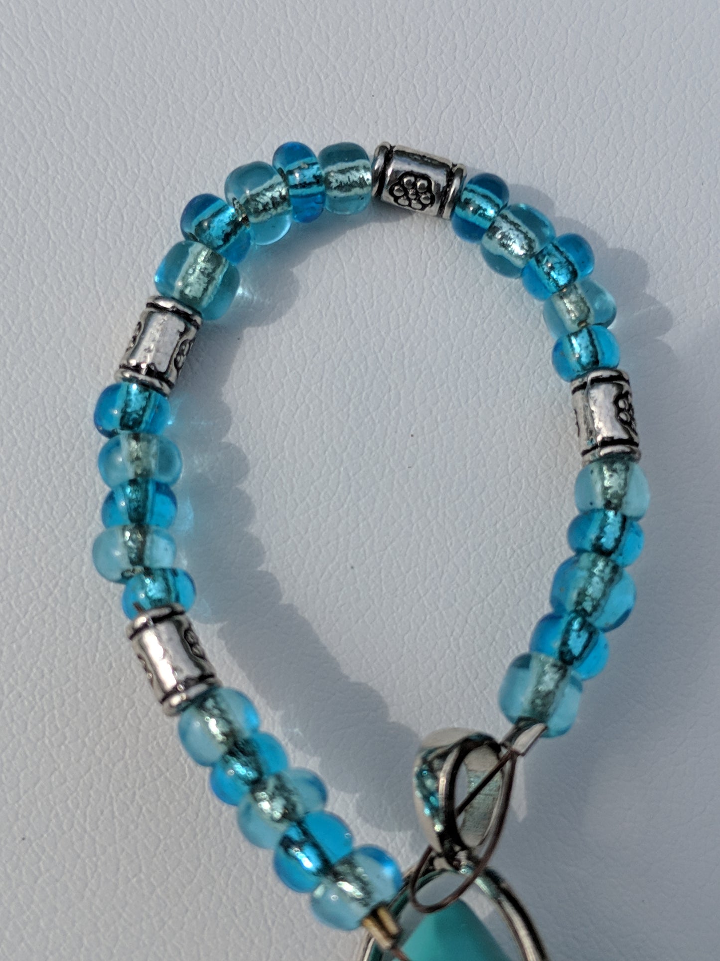 Teal Blue Howlite Point Pendulum (Reiki blessed)