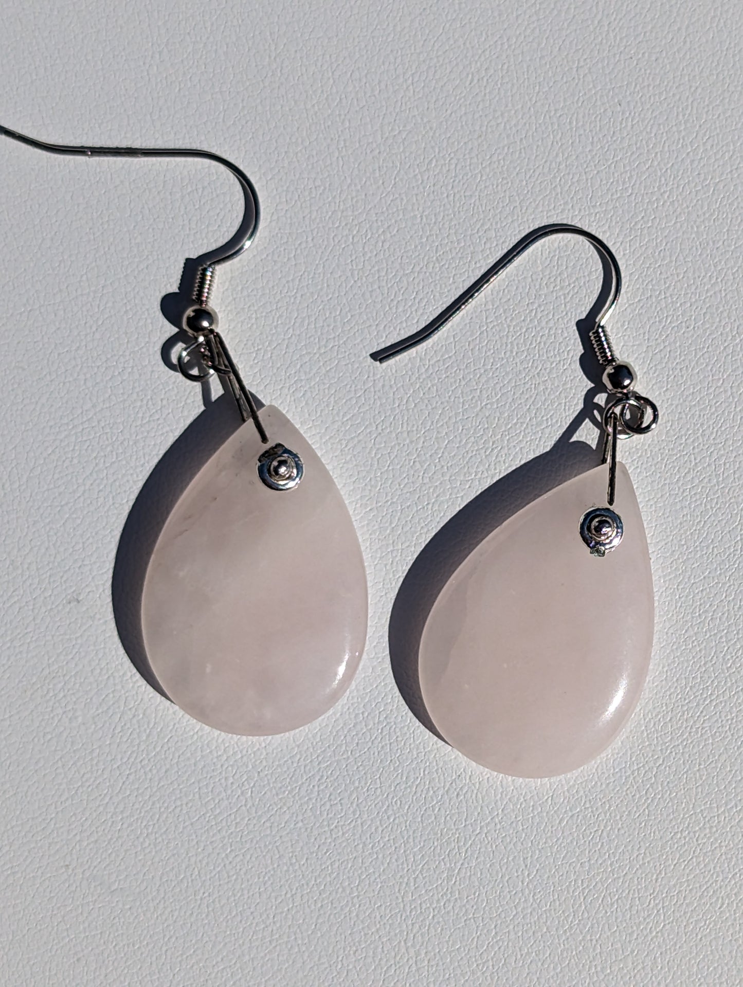 Rose Quartz Teardrop Earrings