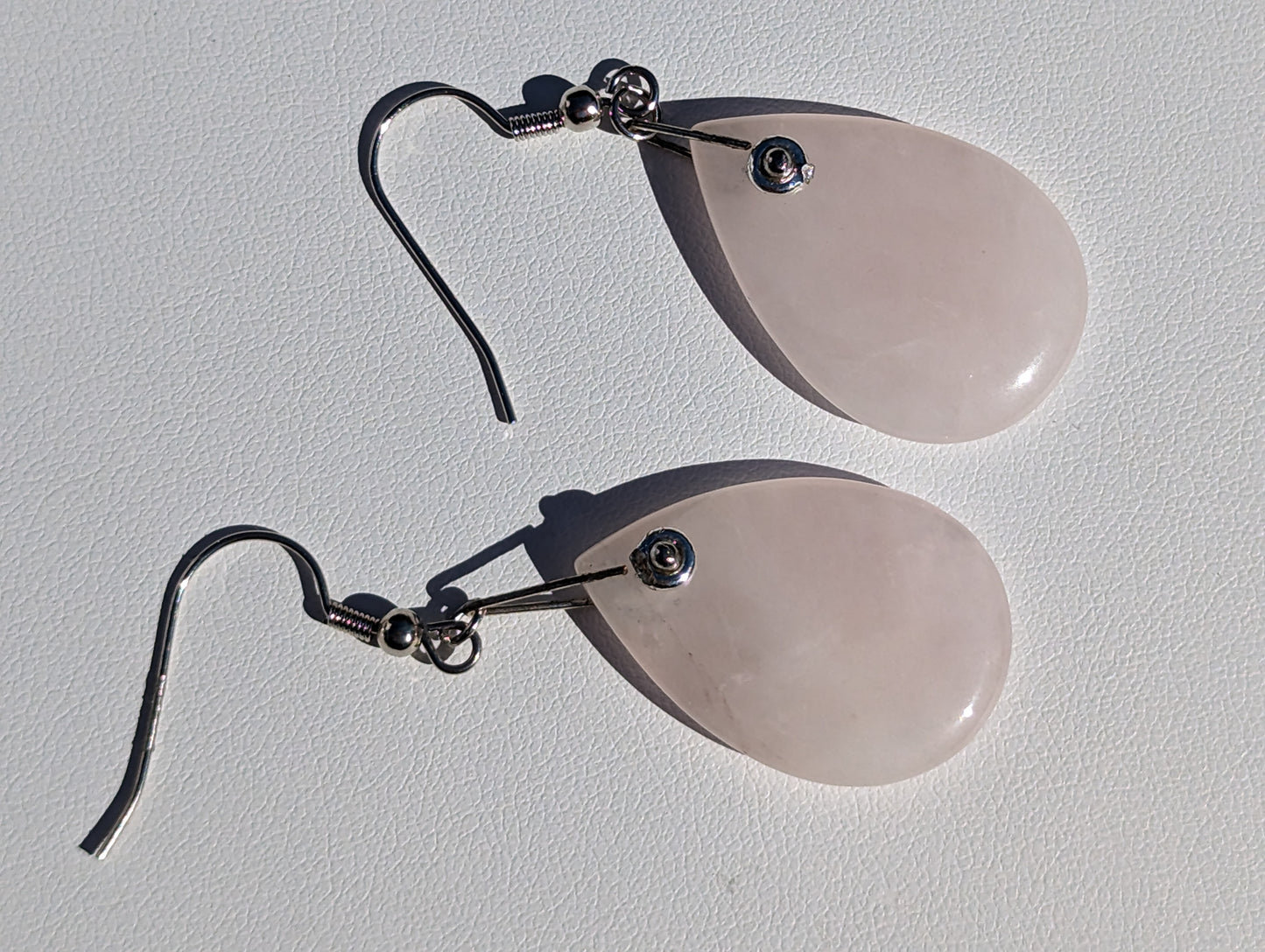 Rose Quartz Teardrop Earrings
