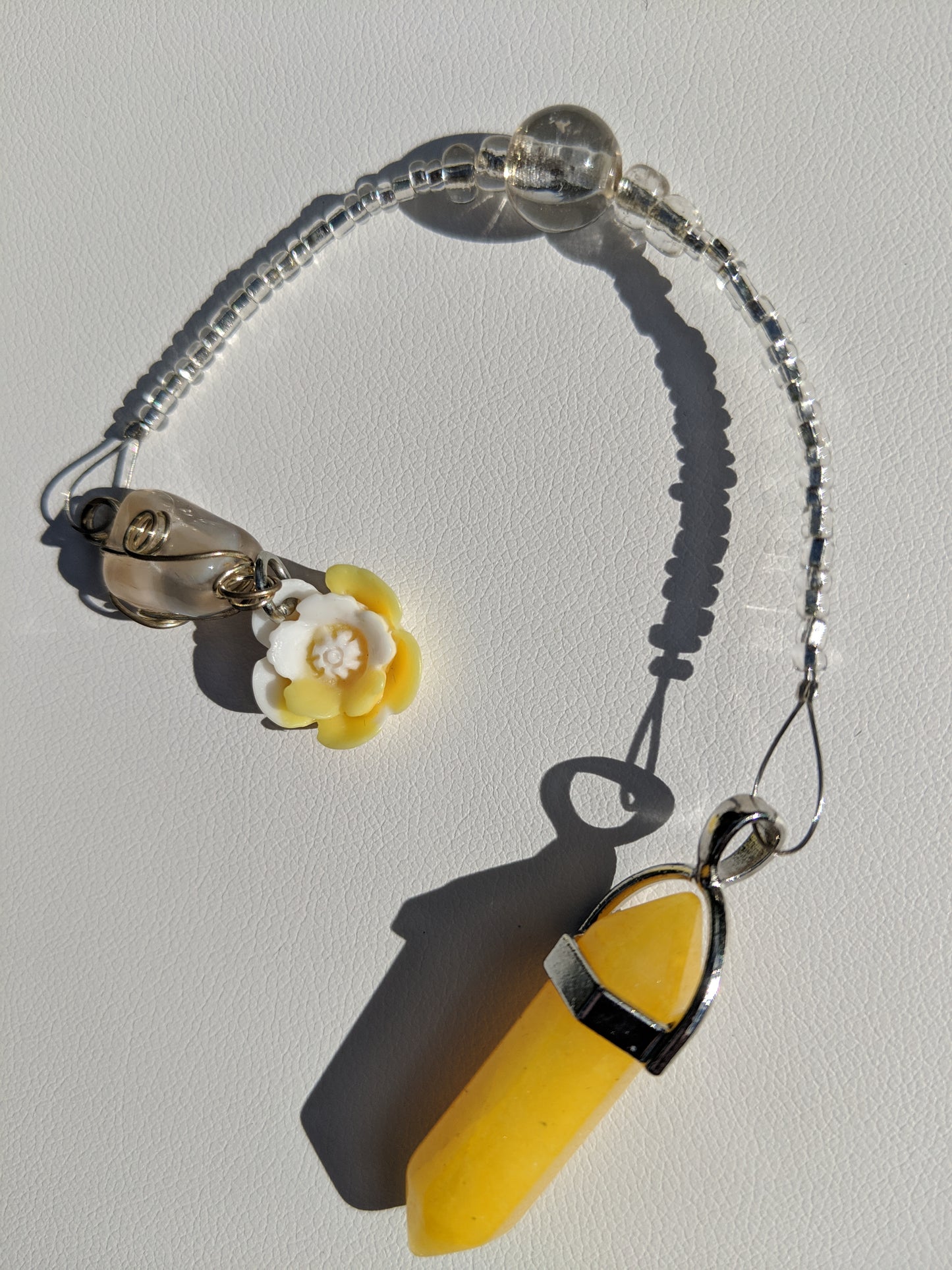 Sunshine Yellow Jade Pendulum (Reiki blessed)