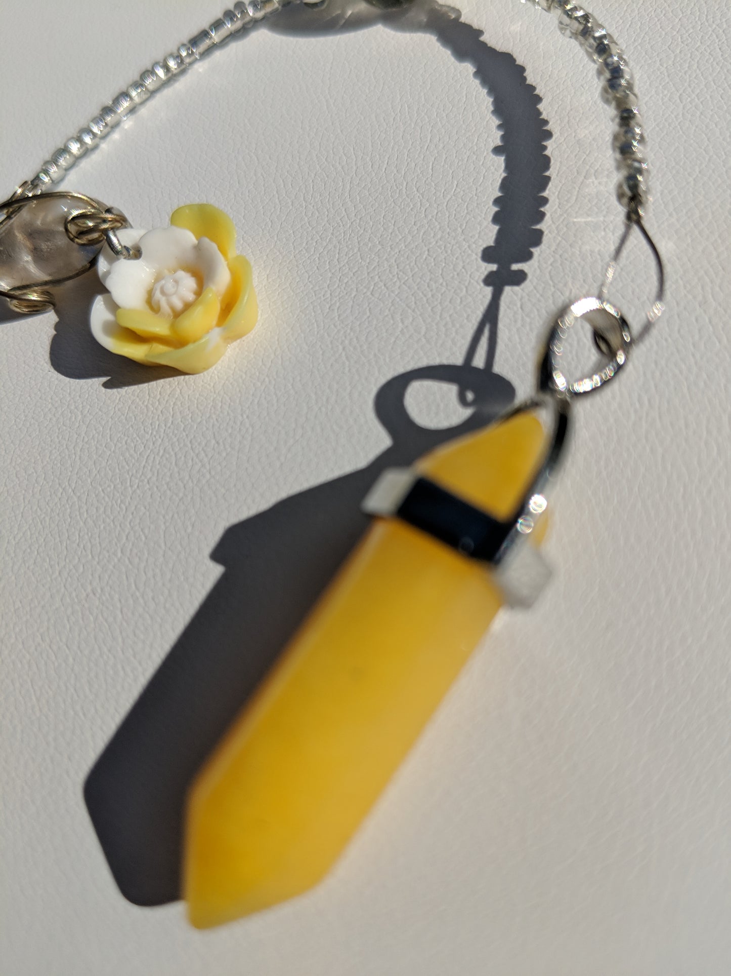 Sunshine Yellow Jade Pendulum (Reiki blessed)