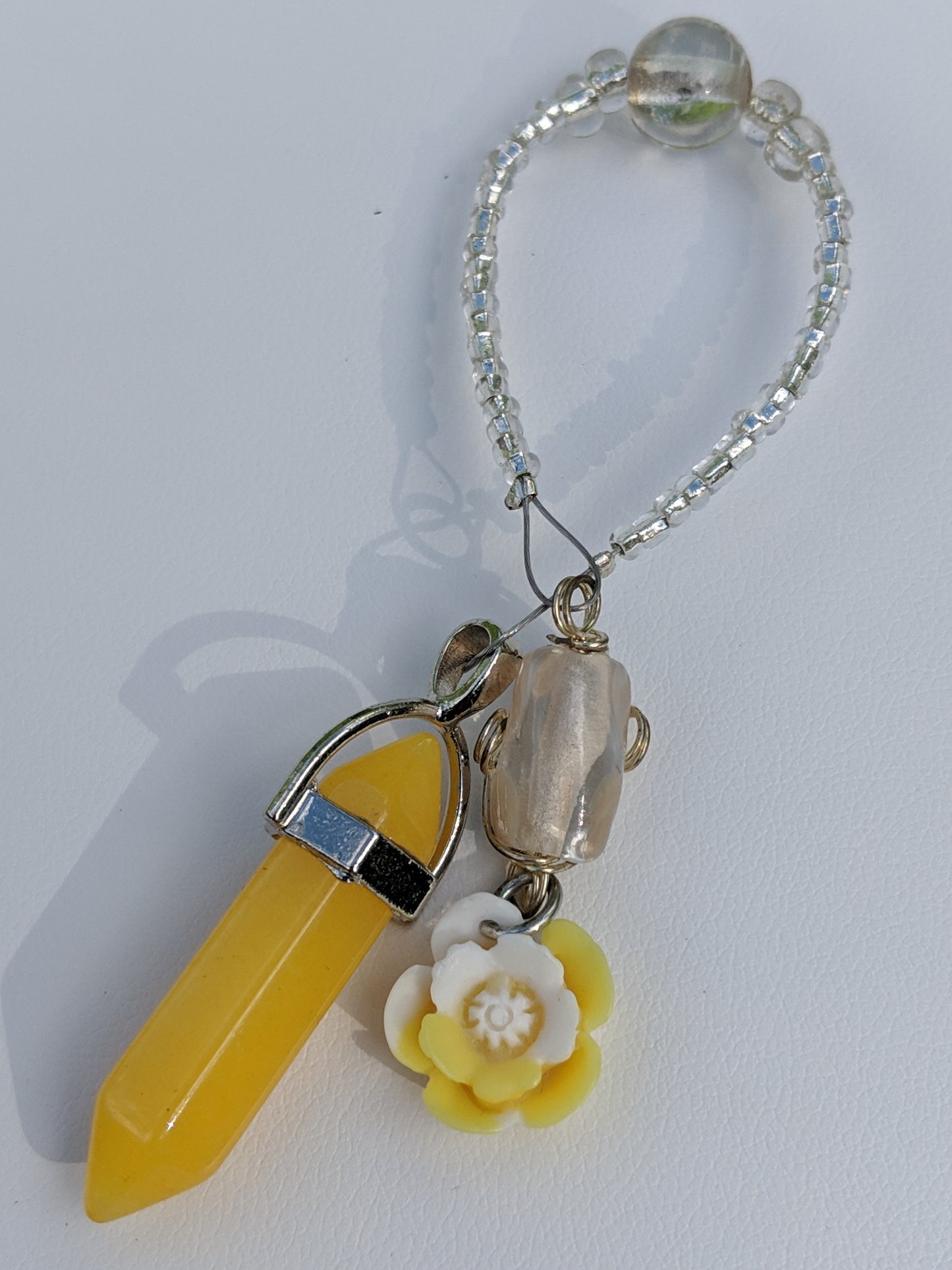 Sunshine Yellow Jade Pendulum (Reiki blessed)