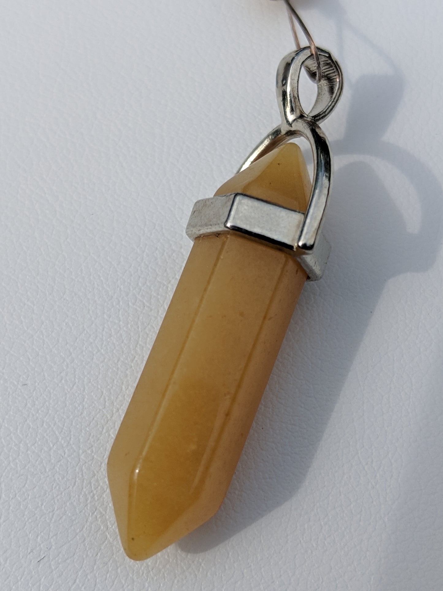 Owl Spirit Yellow Quartz Pendulum (Reiki blessed)