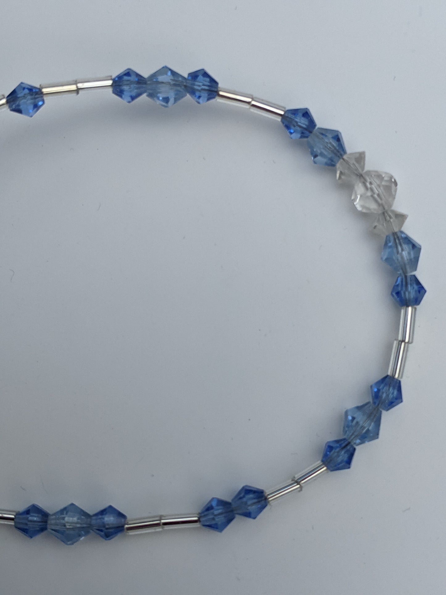 Blue Faceted Crystal Ball Suncatcher
