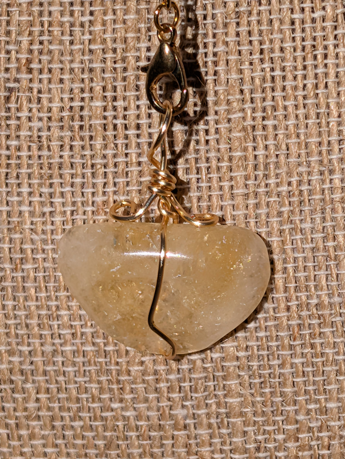 Wire-wrapped Citrine Cosmos Pendulum (reiki blessed)