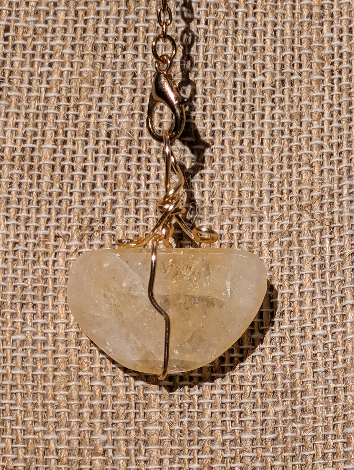 Wire-wrapped Citrine Cosmos Pendulum (reiki blessed)