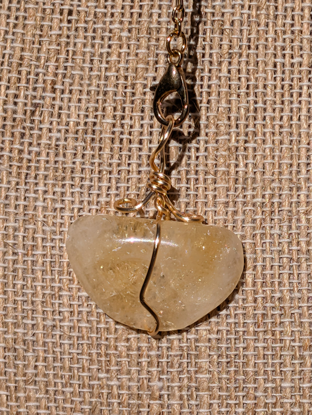 Wire-wrapped Citrine Cosmos Pendulum (reiki blessed)