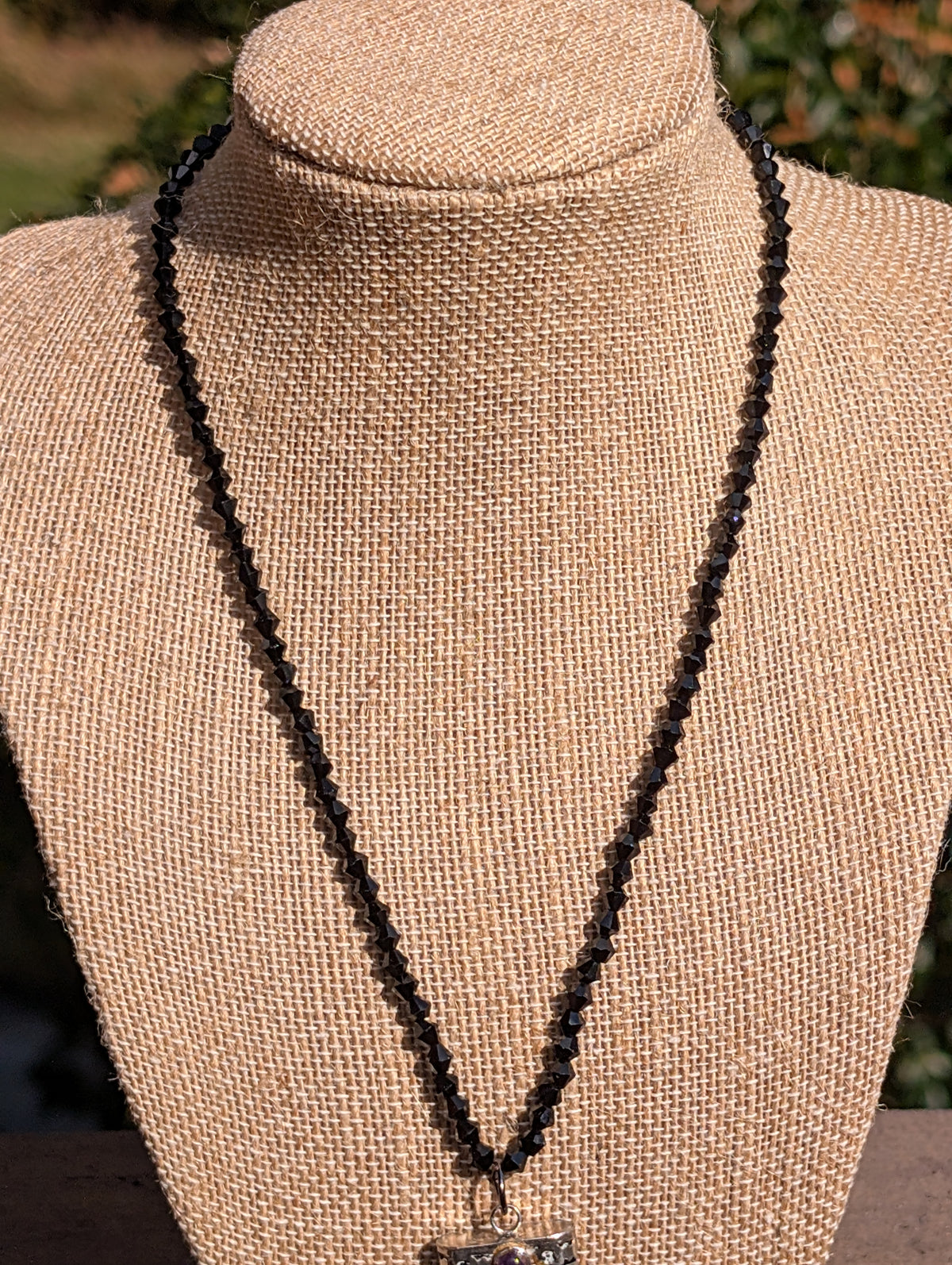 Black Obsidian Chakra Pendant Necklace