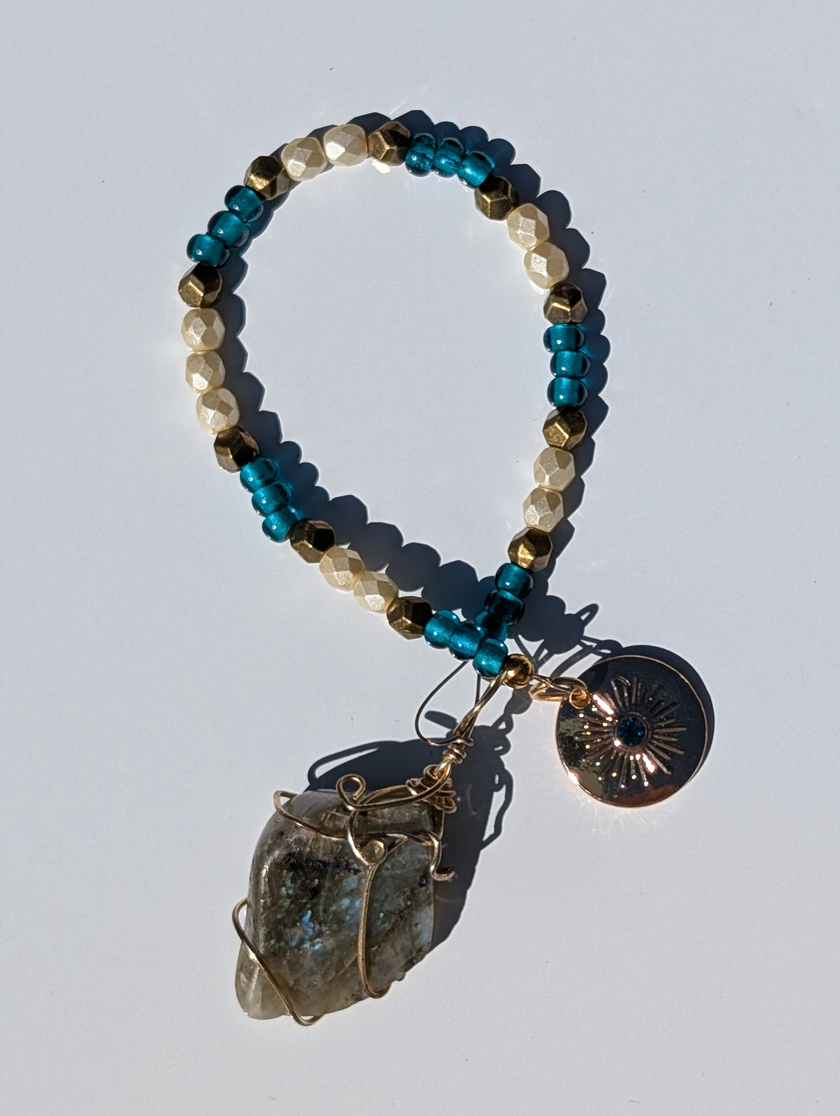 Wire-wrapped Labradorite Pendulum (reiki charged)
