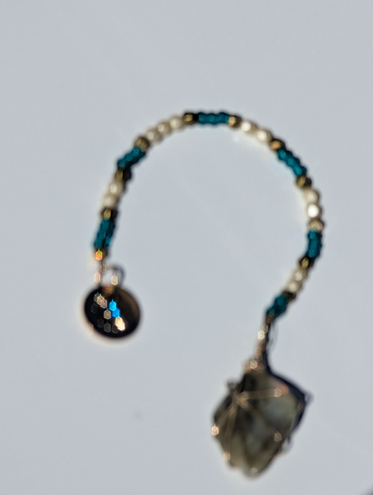 Wire-wrapped Labradorite Pendulum (reiki charged)