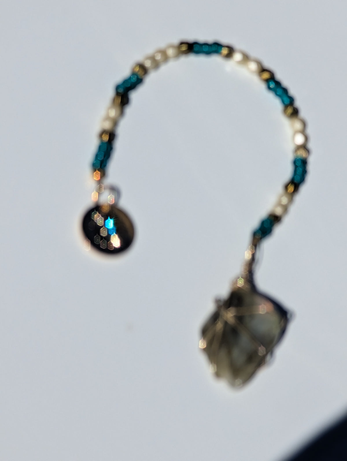 Wire-wrapped Labradorite Pendulum (reiki charged)