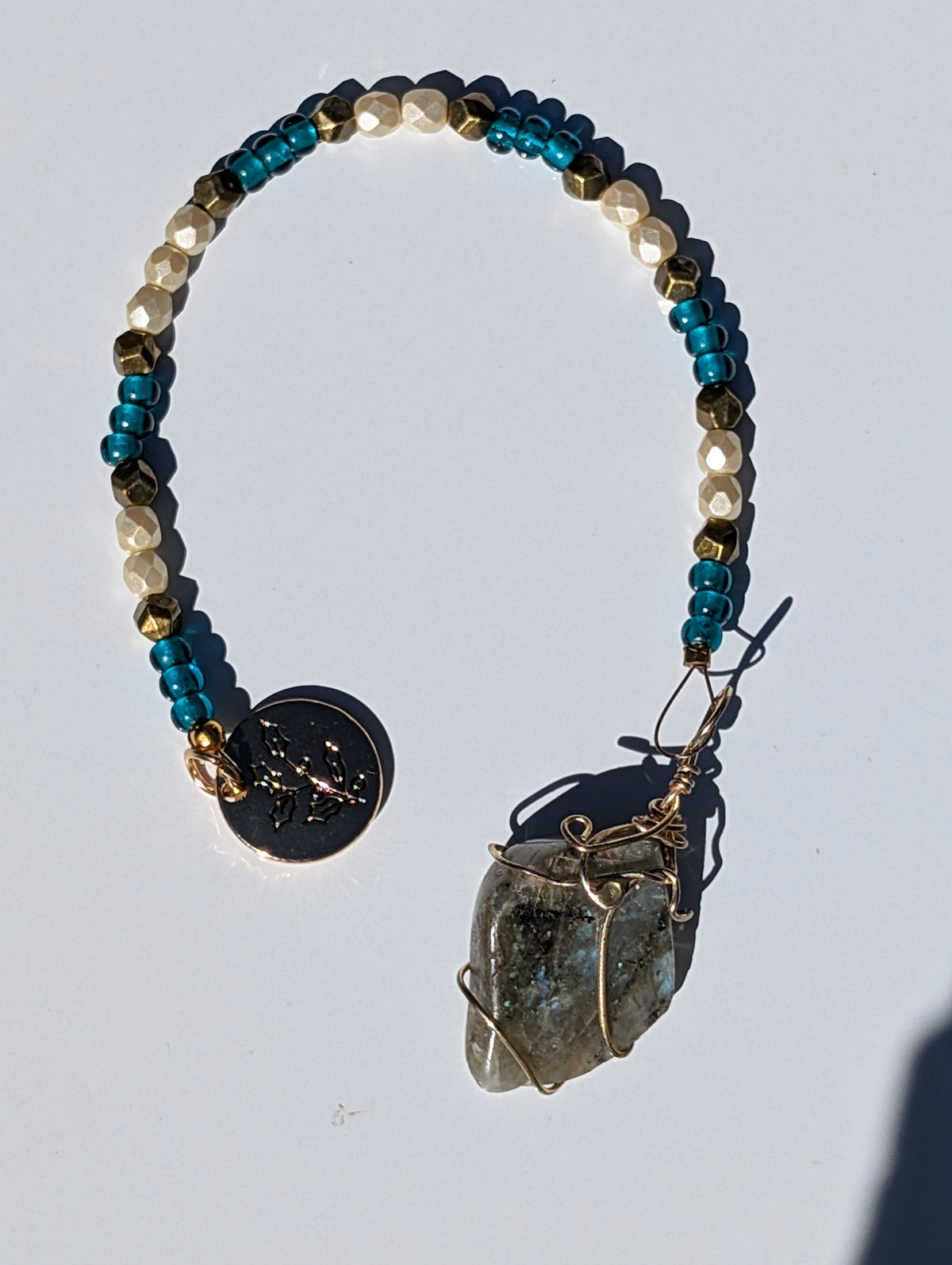 Wire-wrapped Labradorite Pendulum (reiki charged)