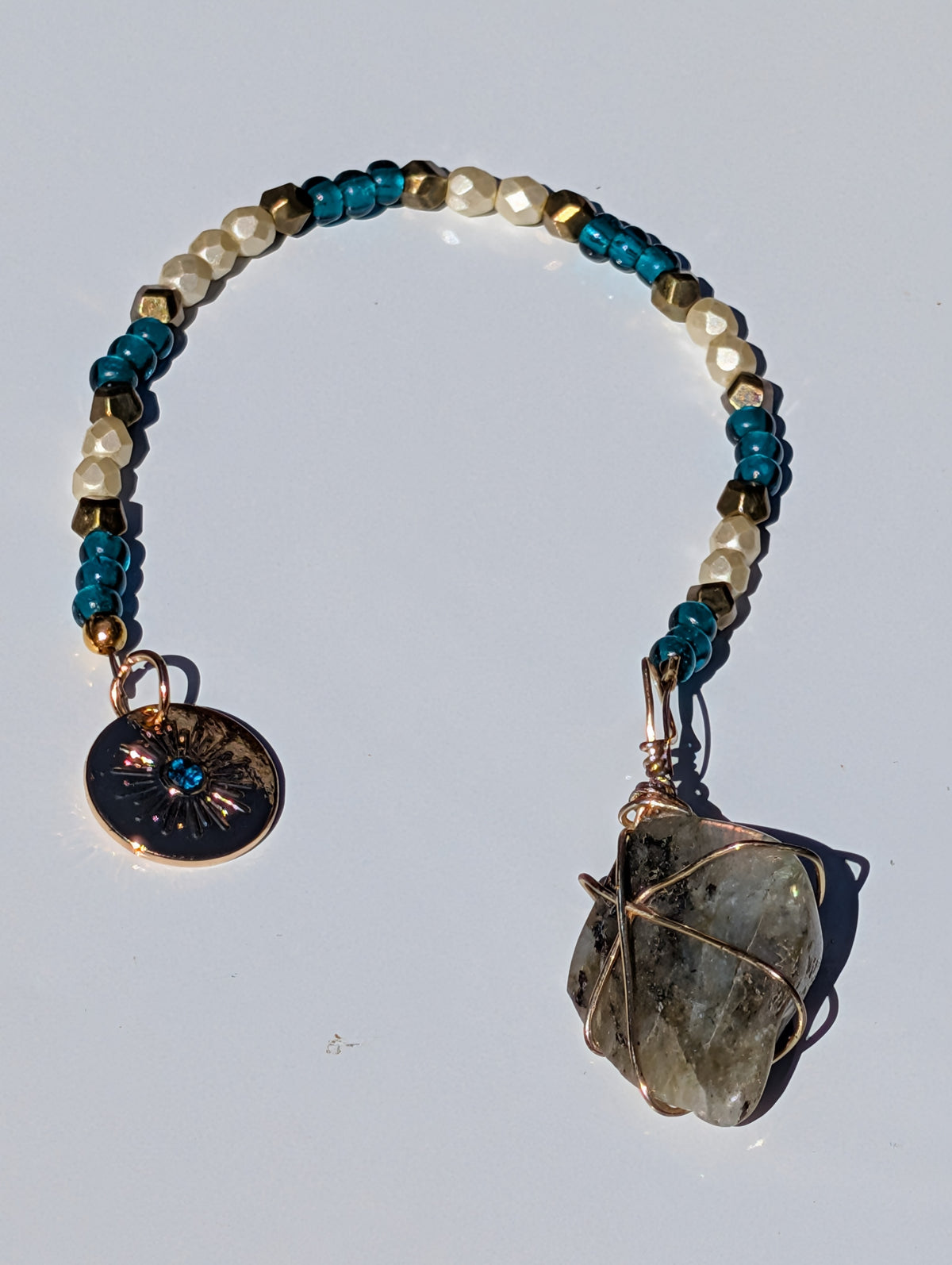 Wire-wrapped Labradorite Pendulum (reiki charged)