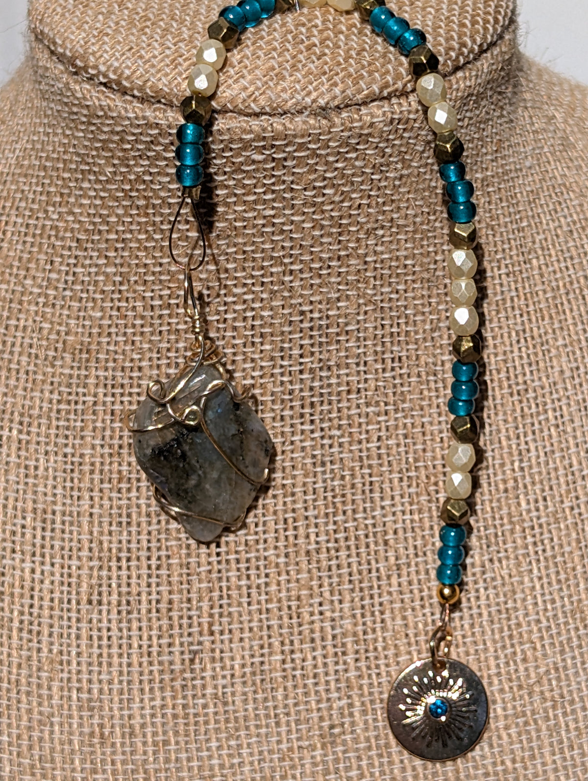 Wire-wrapped Labradorite Pendulum (reiki charged)