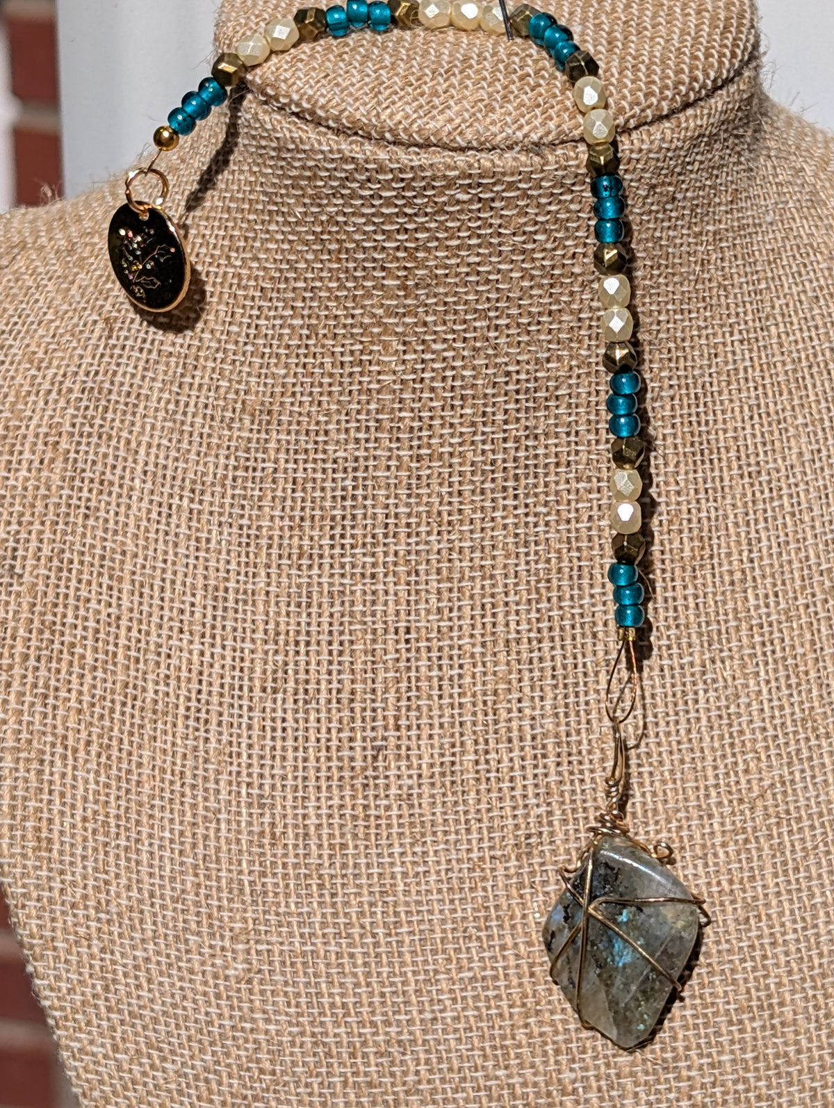 Wire-wrapped Labradorite Pendulum (reiki charged)