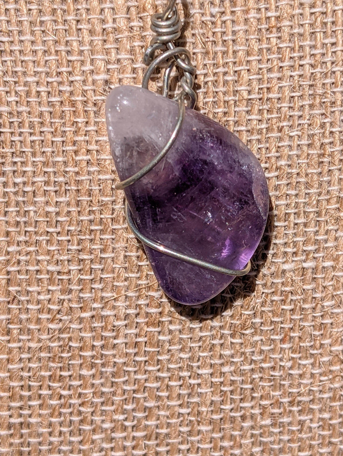 Wire-wrapped Amethyst Pendulum (reiki charged)