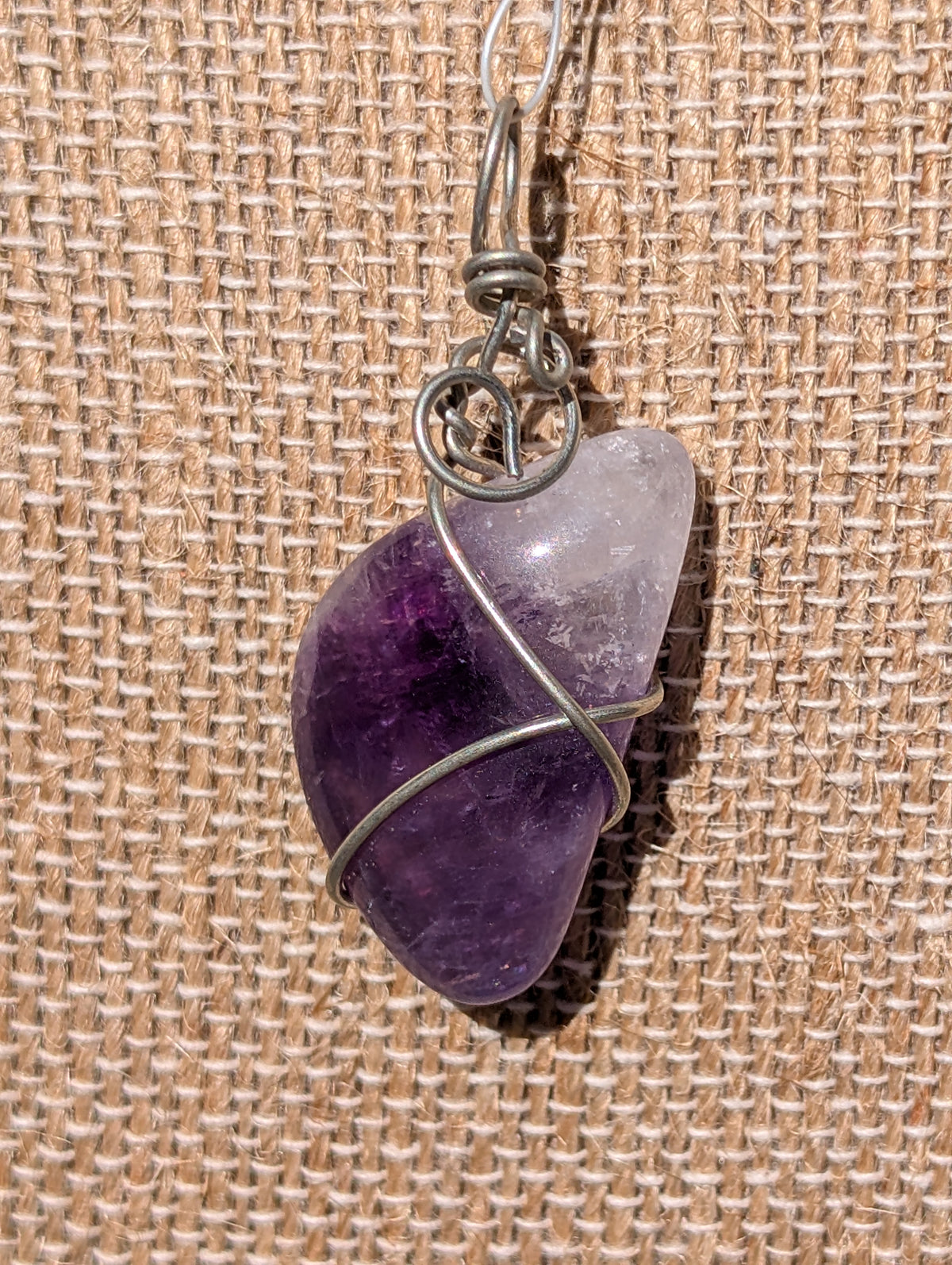 Wire-wrapped Amethyst Pendulum (reiki charged)