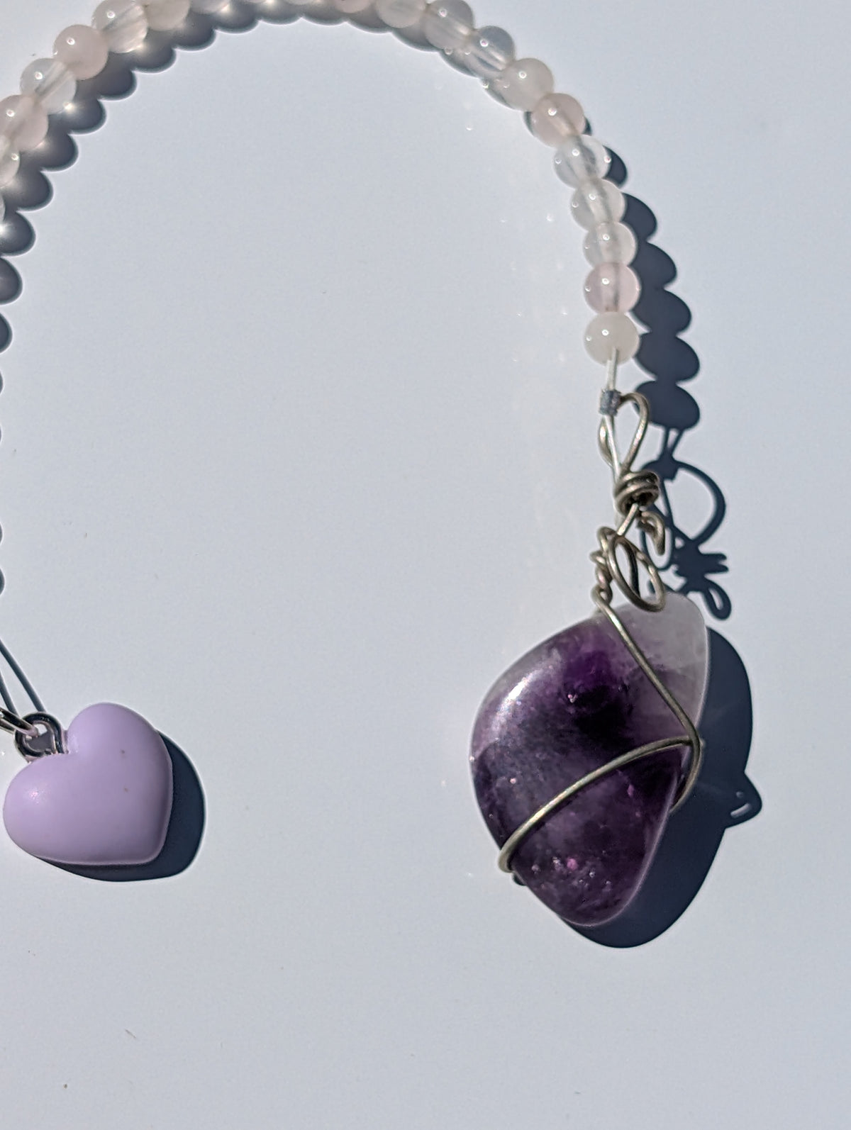 Wire-wrapped Amethyst Pendulum (reiki charged)