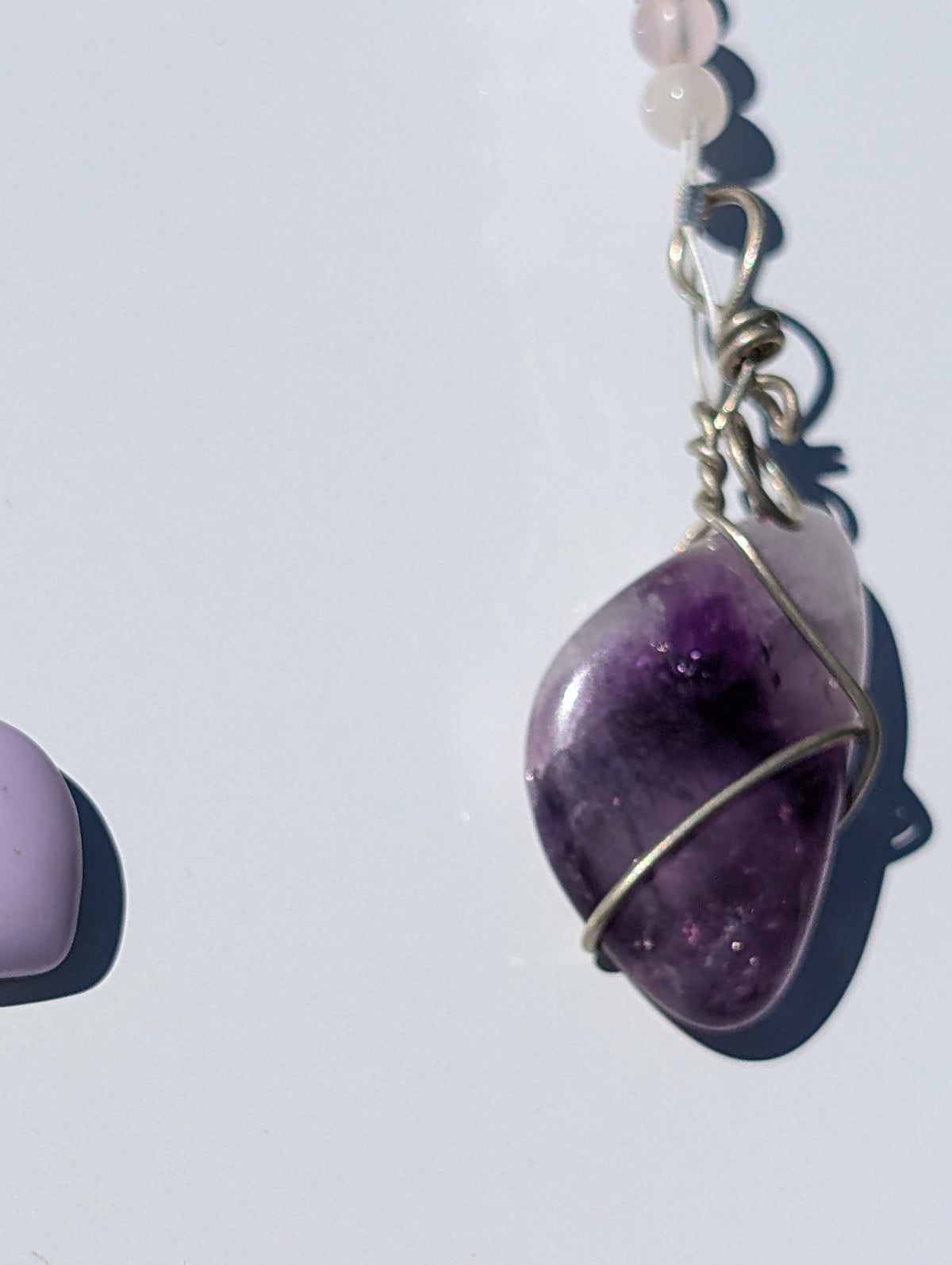 Wire-wrapped Amethyst Pendulum (reiki charged)