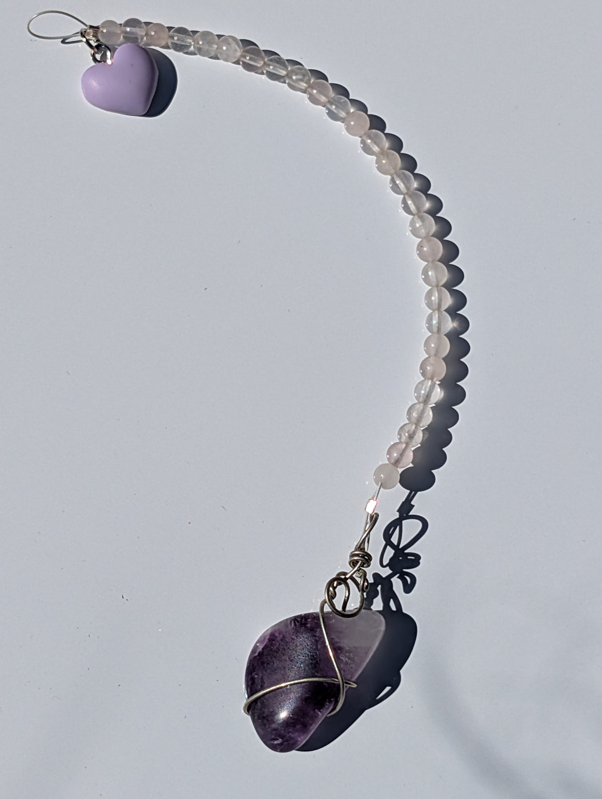 Wire-wrapped Amethyst Pendulum (reiki charged)
