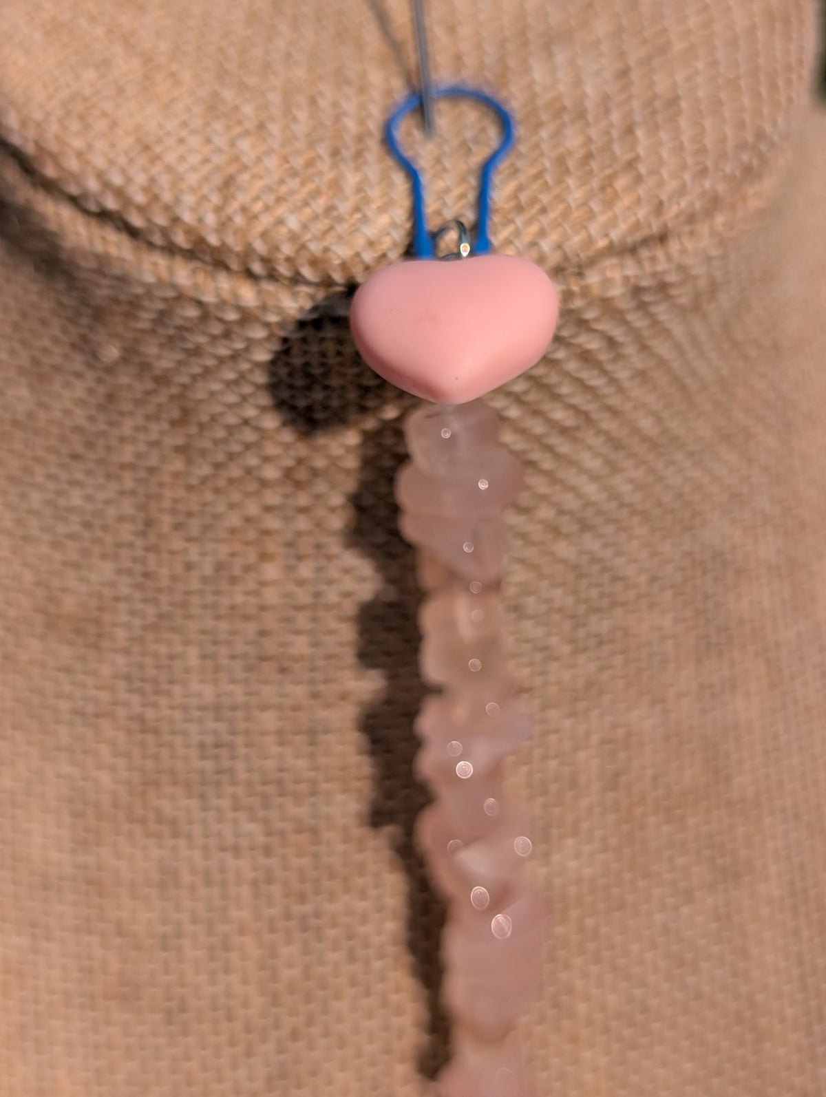 Rainbow Aura and Rose Quartz Pendulum (Reiki blessed)