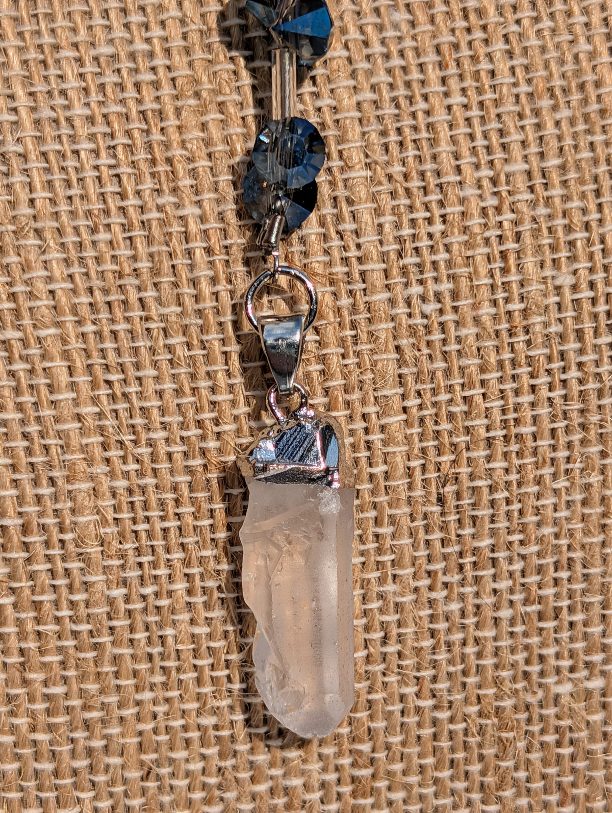 Clear Crystal Quartz Pendulum (reiki blessed)