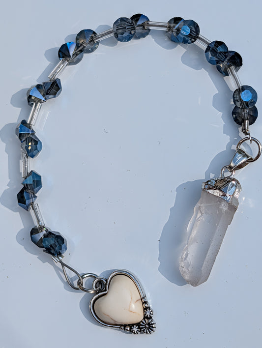 Clear Crystal Quartz Pendulum (reiki blessed)