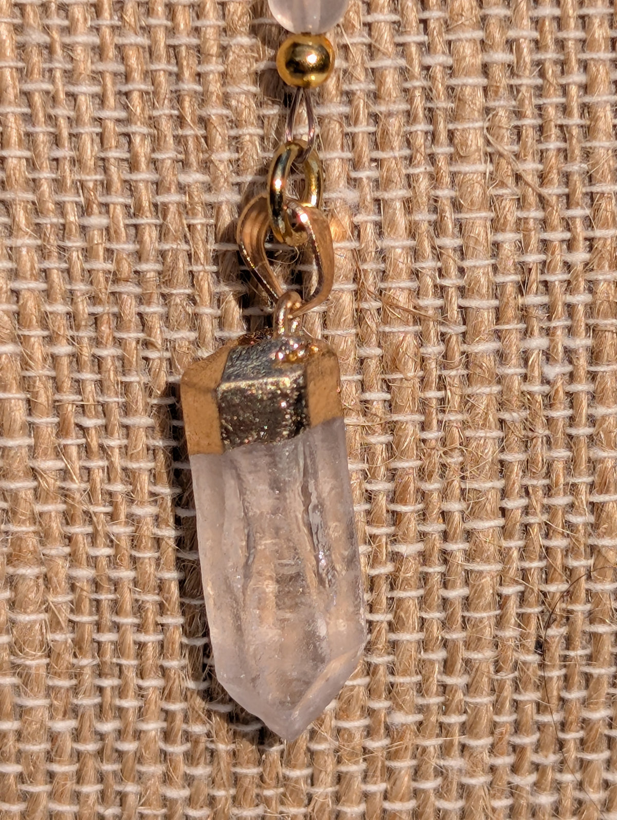 Daffodil Energy Clear Crystal Quartz Pendulum (reiki blessed)