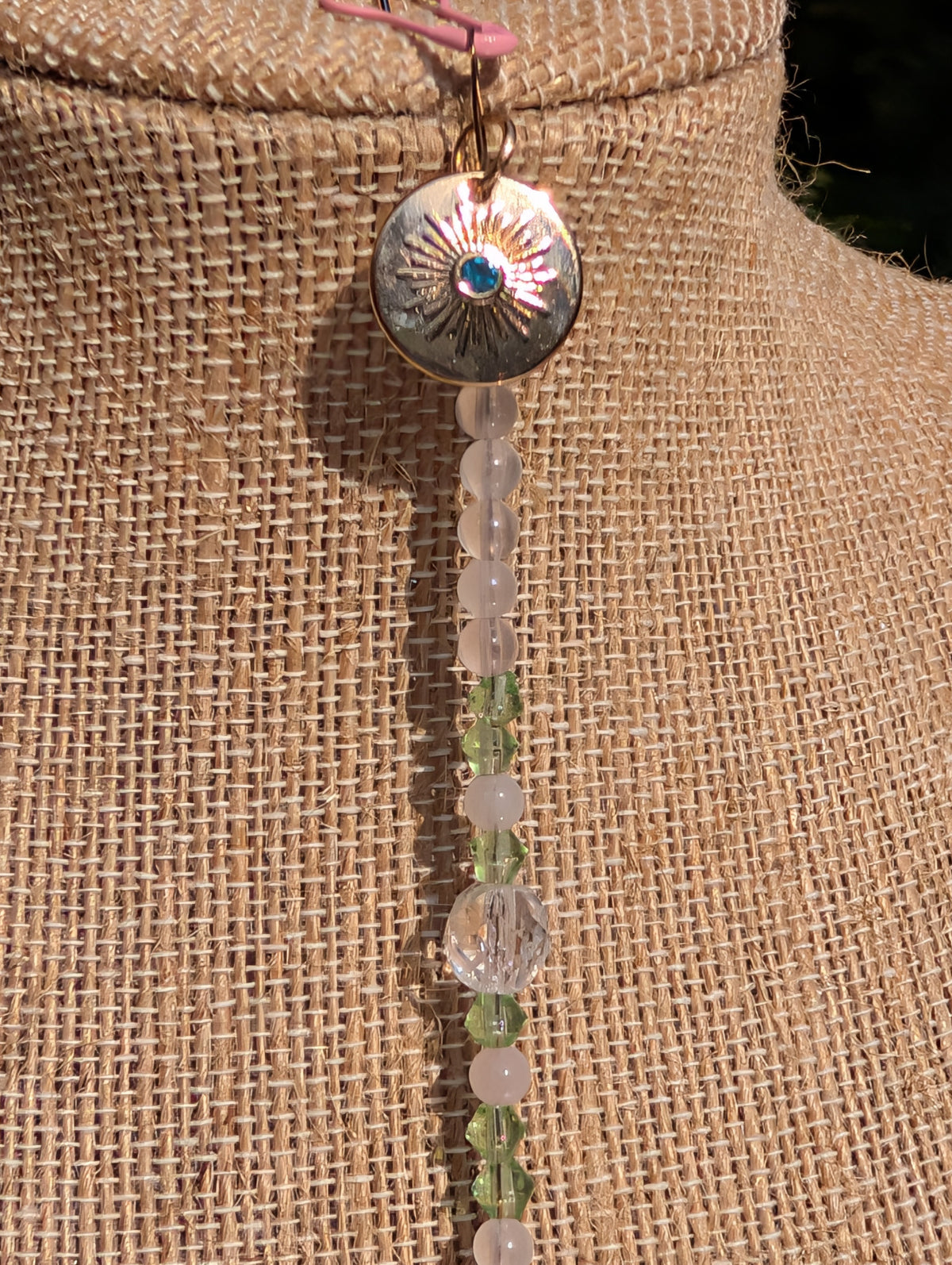 Daffodil Energy Clear Crystal Quartz Pendulum (reiki blessed)