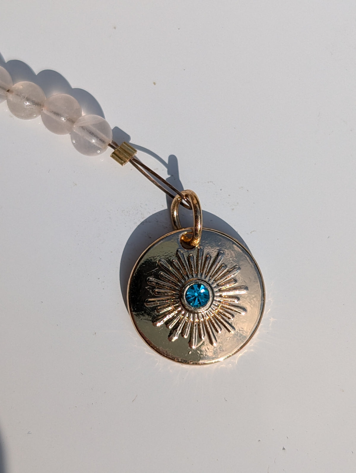 Daffodil Energy Clear Crystal Quartz Pendulum (reiki blessed)
