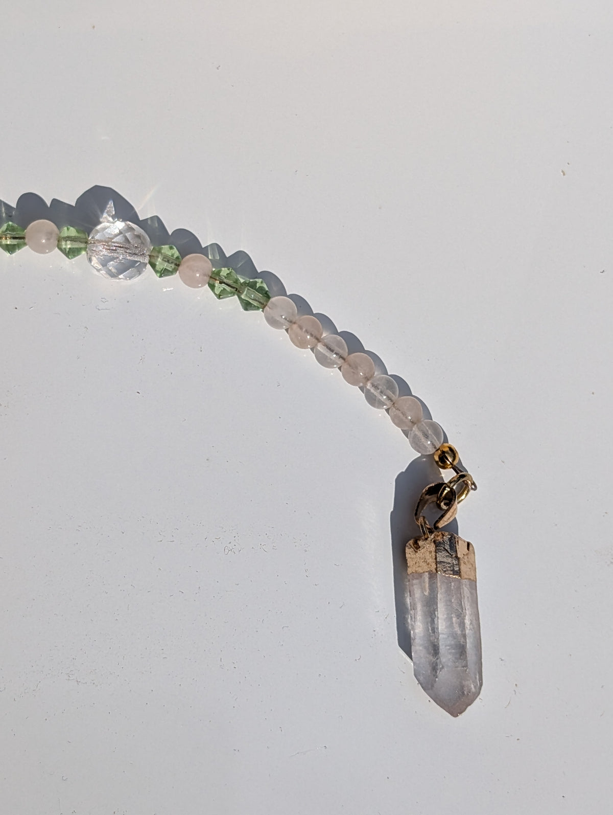 Daffodil Energy Clear Crystal Quartz Pendulum (reiki blessed)