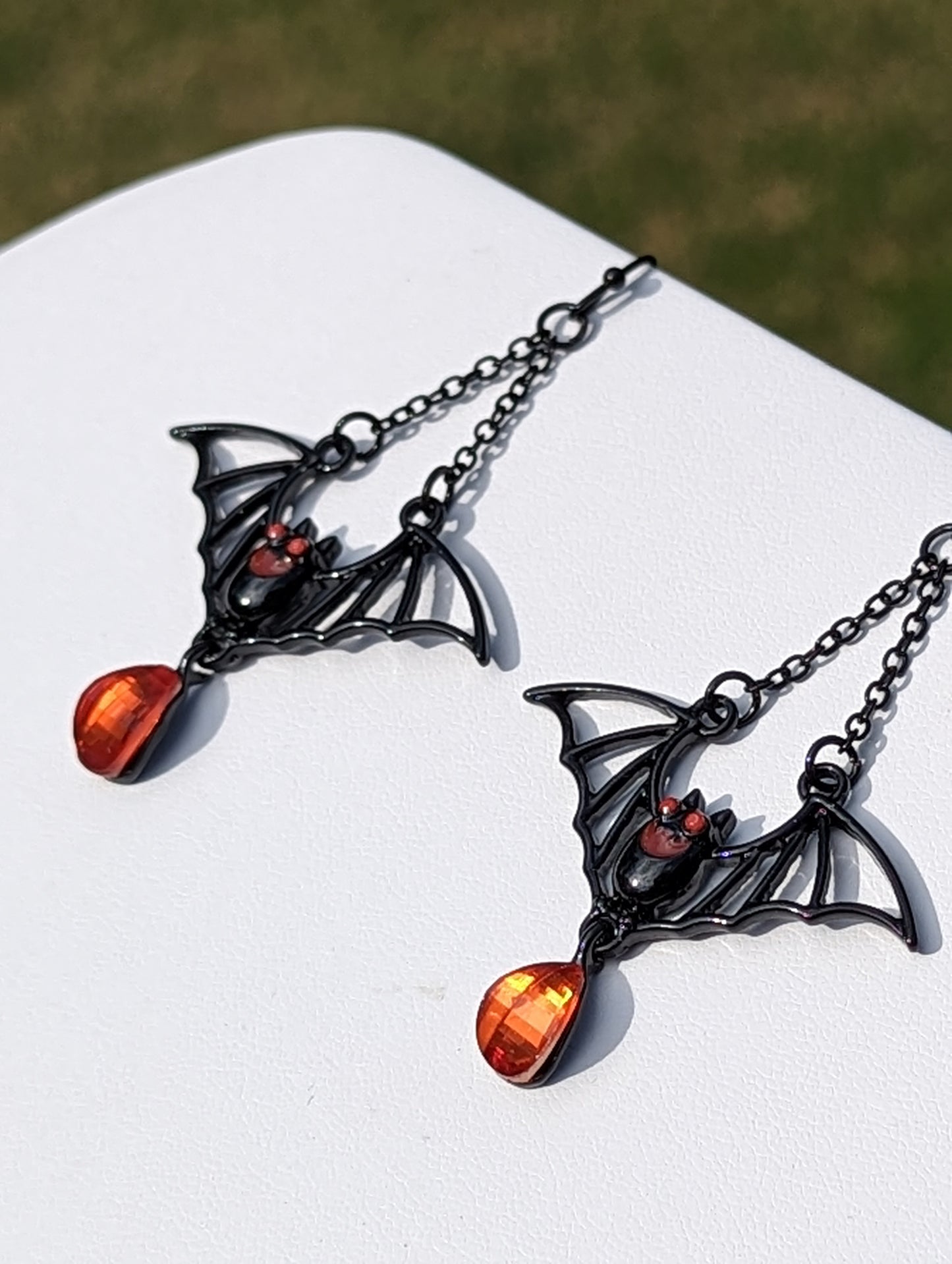 Vampire Bat Dangle Earrings