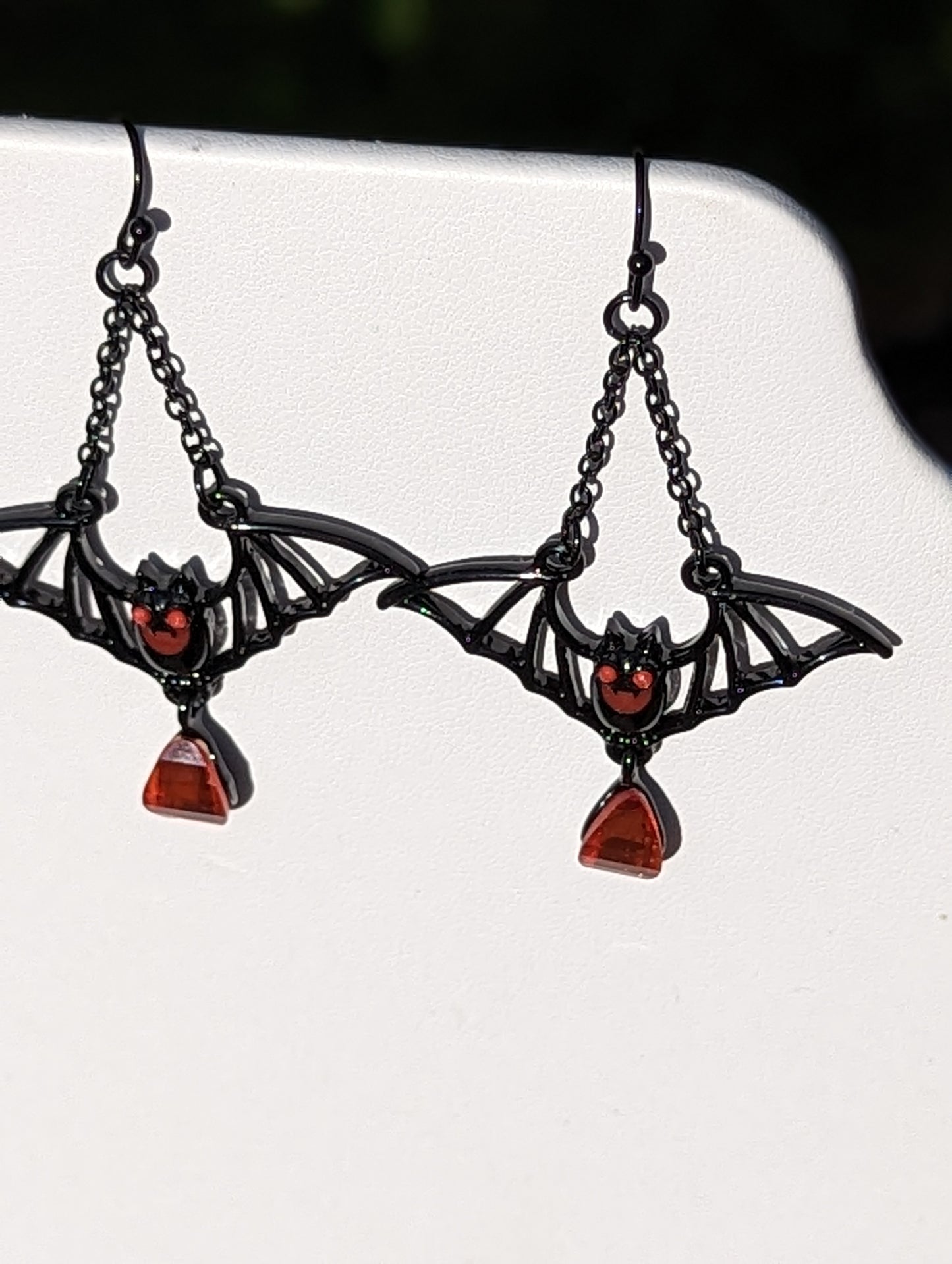 Vampire Bat Dangle Earrings