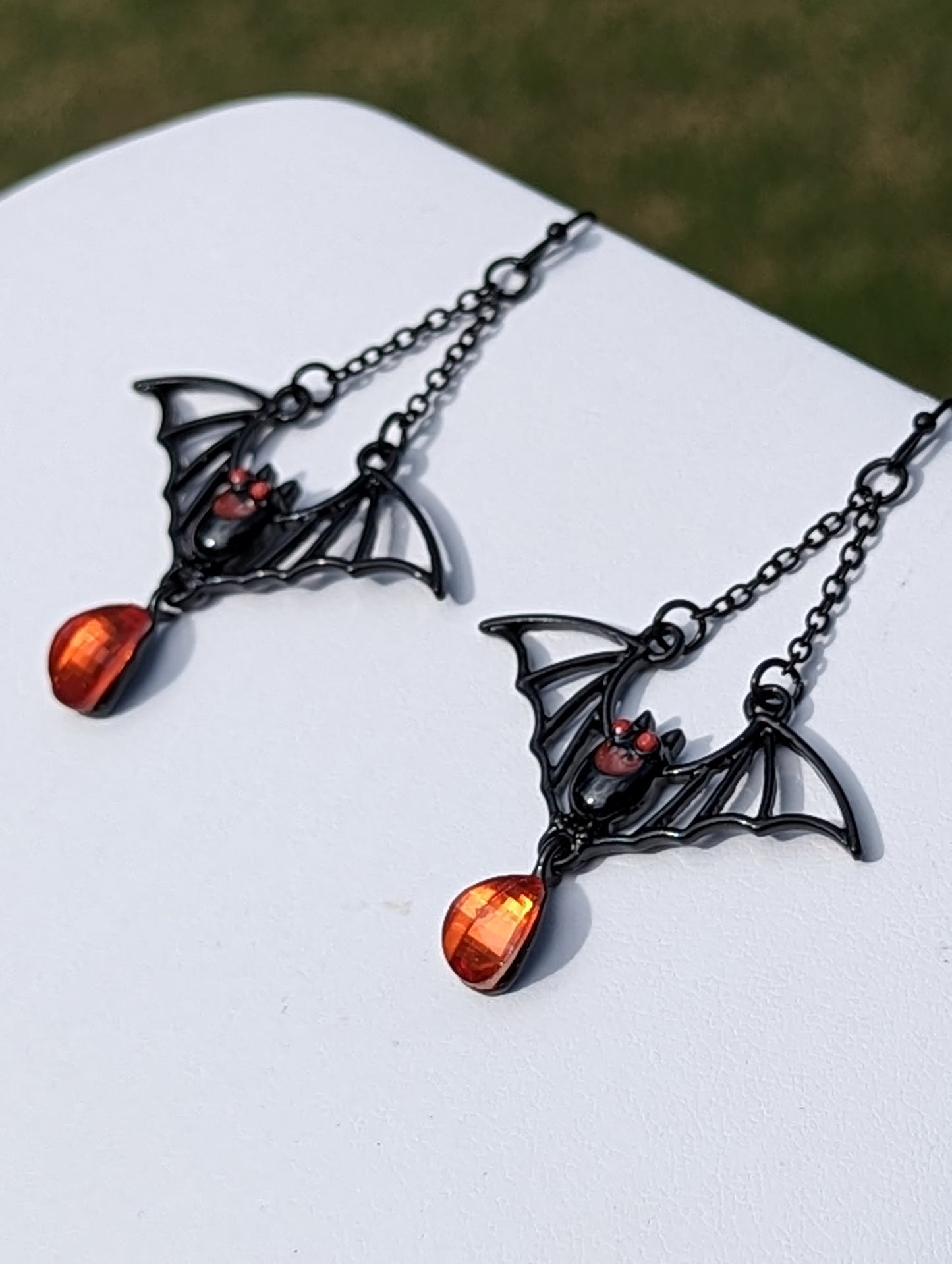 Vampire Bat Dangle Earrings