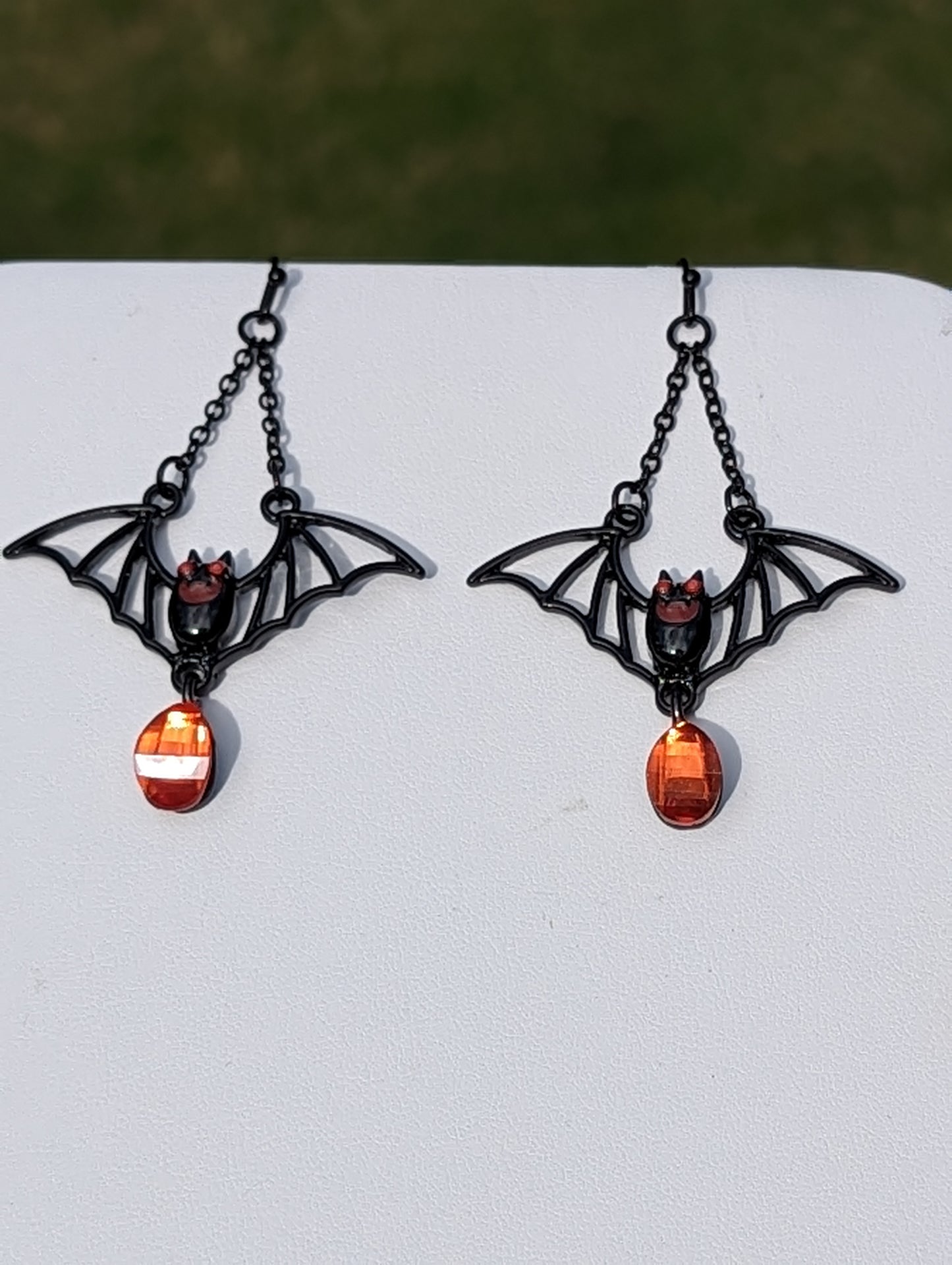 Vampire Bat Dangle Earrings