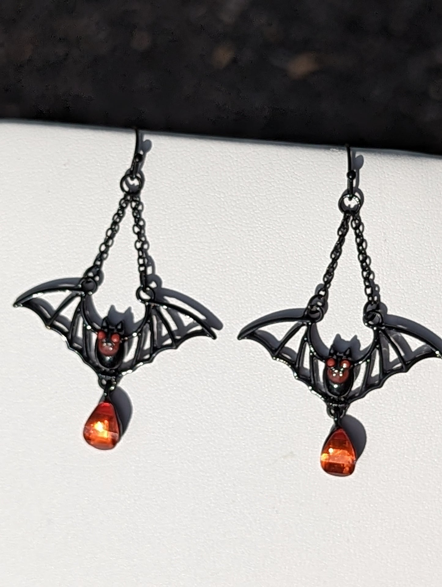 Vampire Bat Dangle Earrings